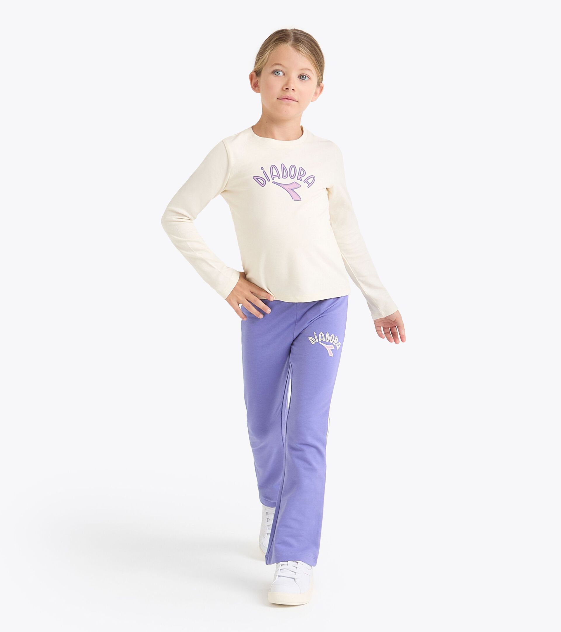 Camiseta de manga larga - Niña/Adolescente
 JG. T-SHIRT LS LOGO BIANCO GARDENIA - Diadora
