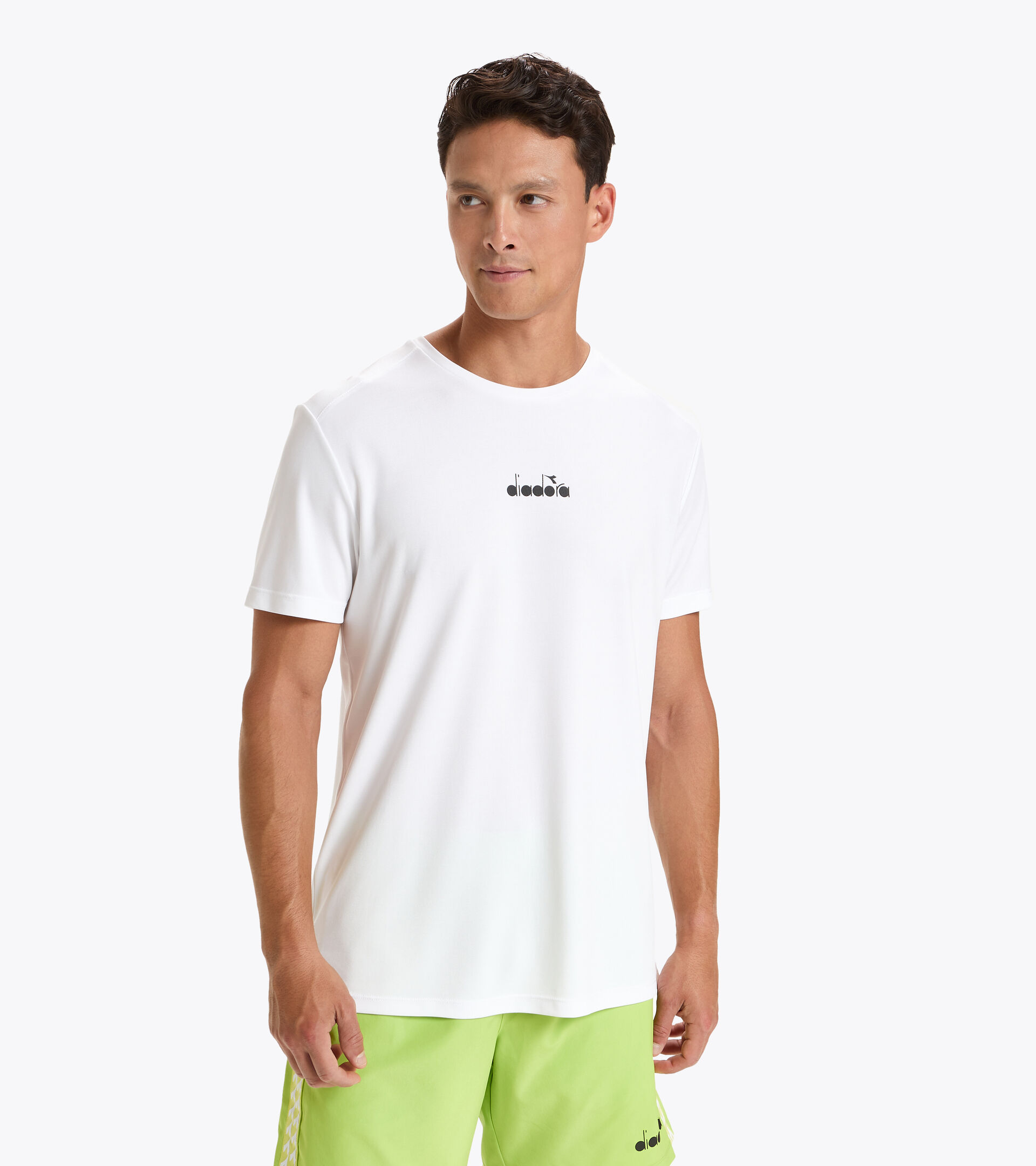 Tennis T-shirt - Men SS T-SHIRT EASY TENNIS OPTICAL WHITE - Diadora