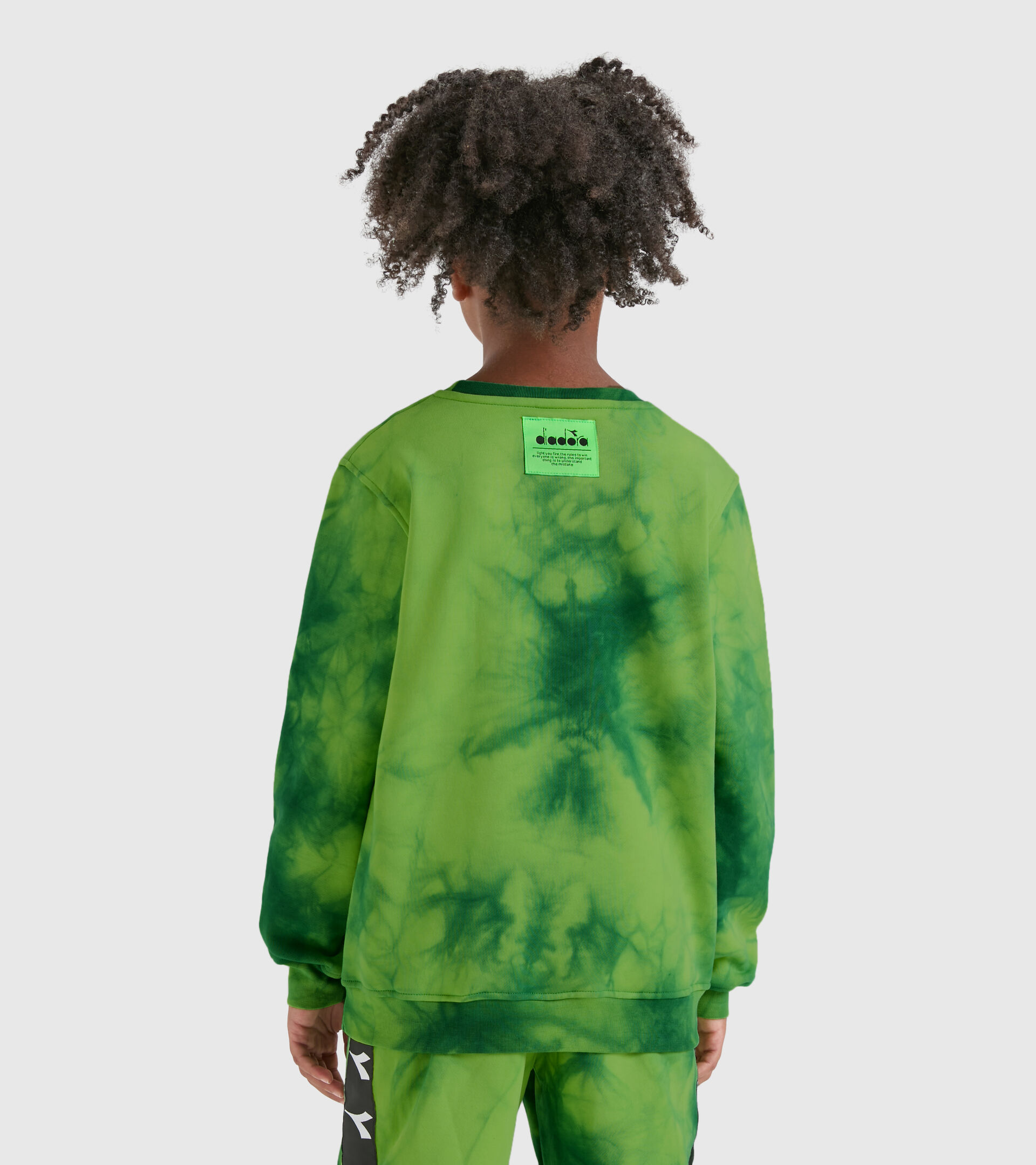Green army sweatshirt - Boy JB.SWEATSHIRT CREW AO D NEUTRO(00001) - Diadora