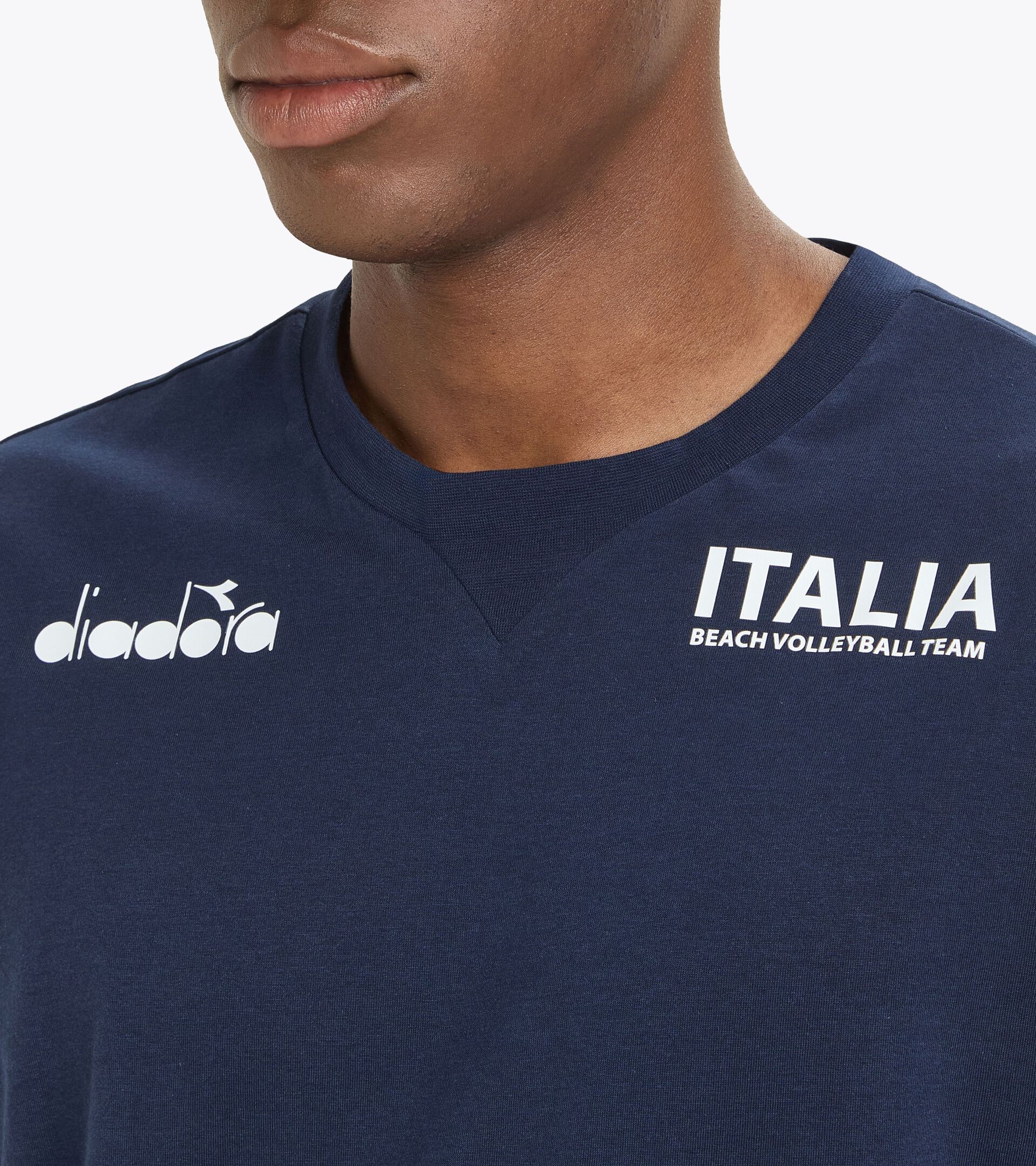 T-shirt de Représentation - Équipe Nationale de Beach Volley T-SHIRT RAPPRESENTANZA BV24 ITALIA BLEU CABAN - Diadora