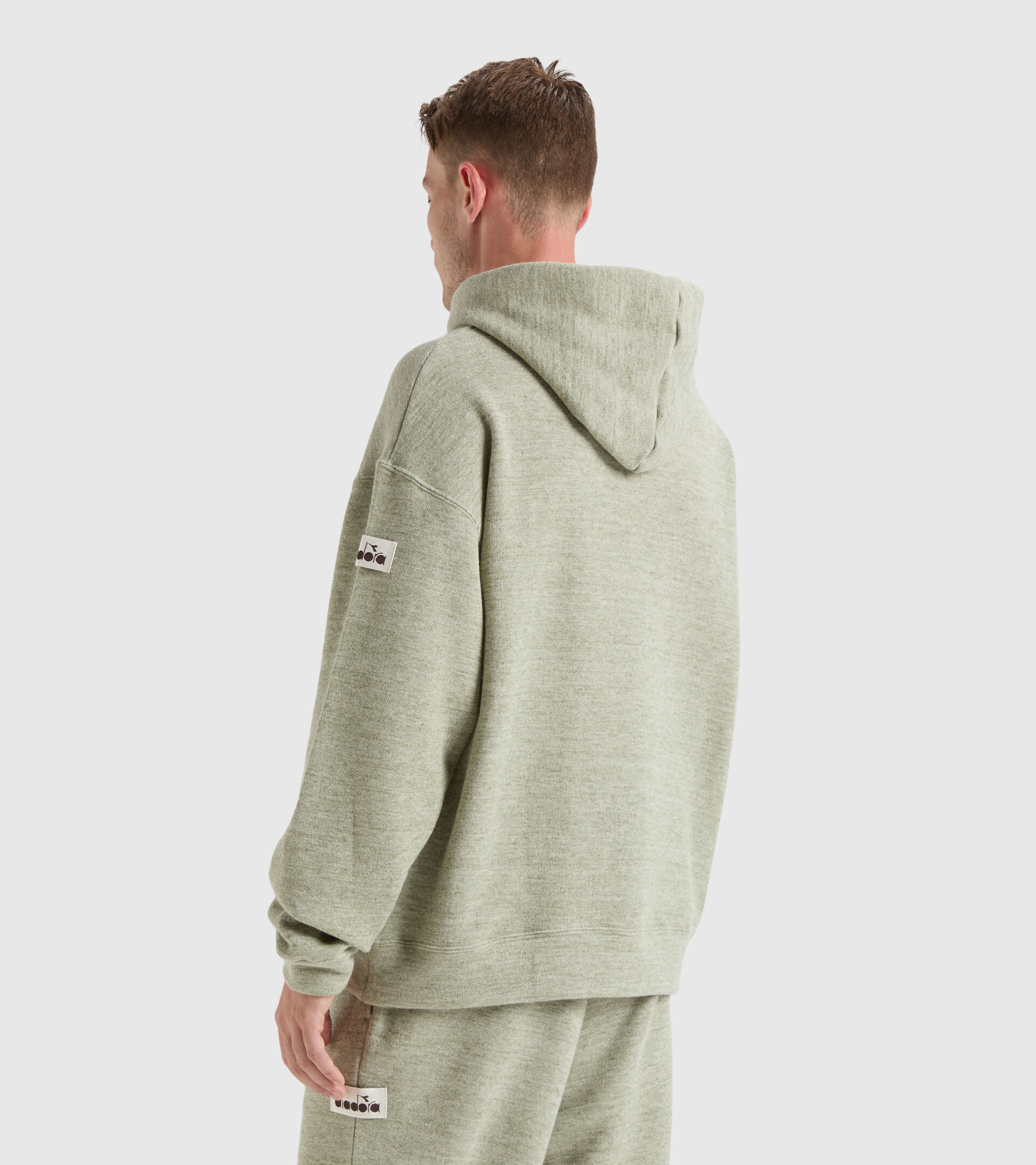 Hooded sweatshirt - Unisex HOODIE MANIFESTO 2030 DESERT SAGE MELANGE - Diadora