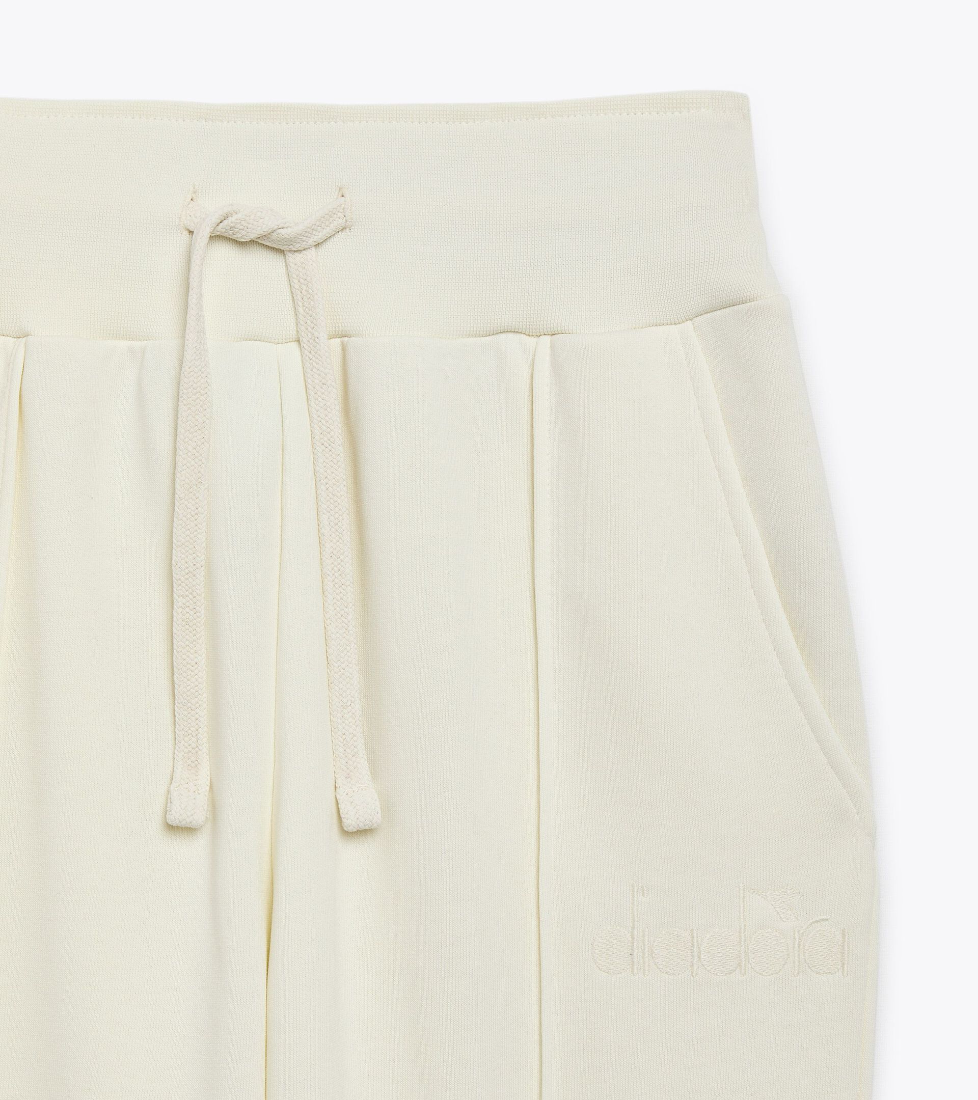 Pantalon décontracté - Femme L. PANT ATHL. LOGO BLANCHE VANILLE GLACE - Diadora