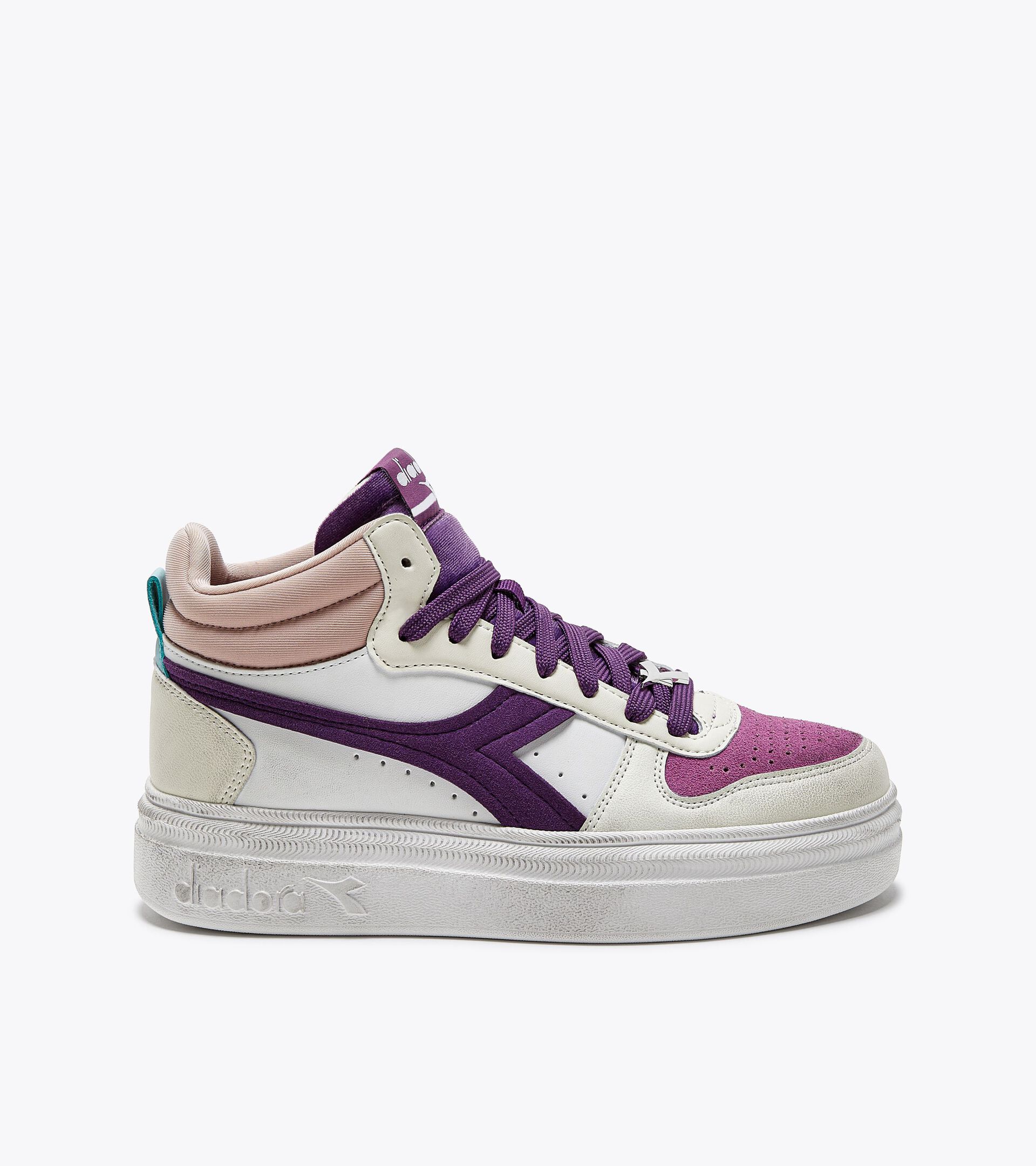 Sporty sneakers - Women MAGIC DEMI BOLD EDEN WN BLANC DE BLANC/MULBERRY - Diadora