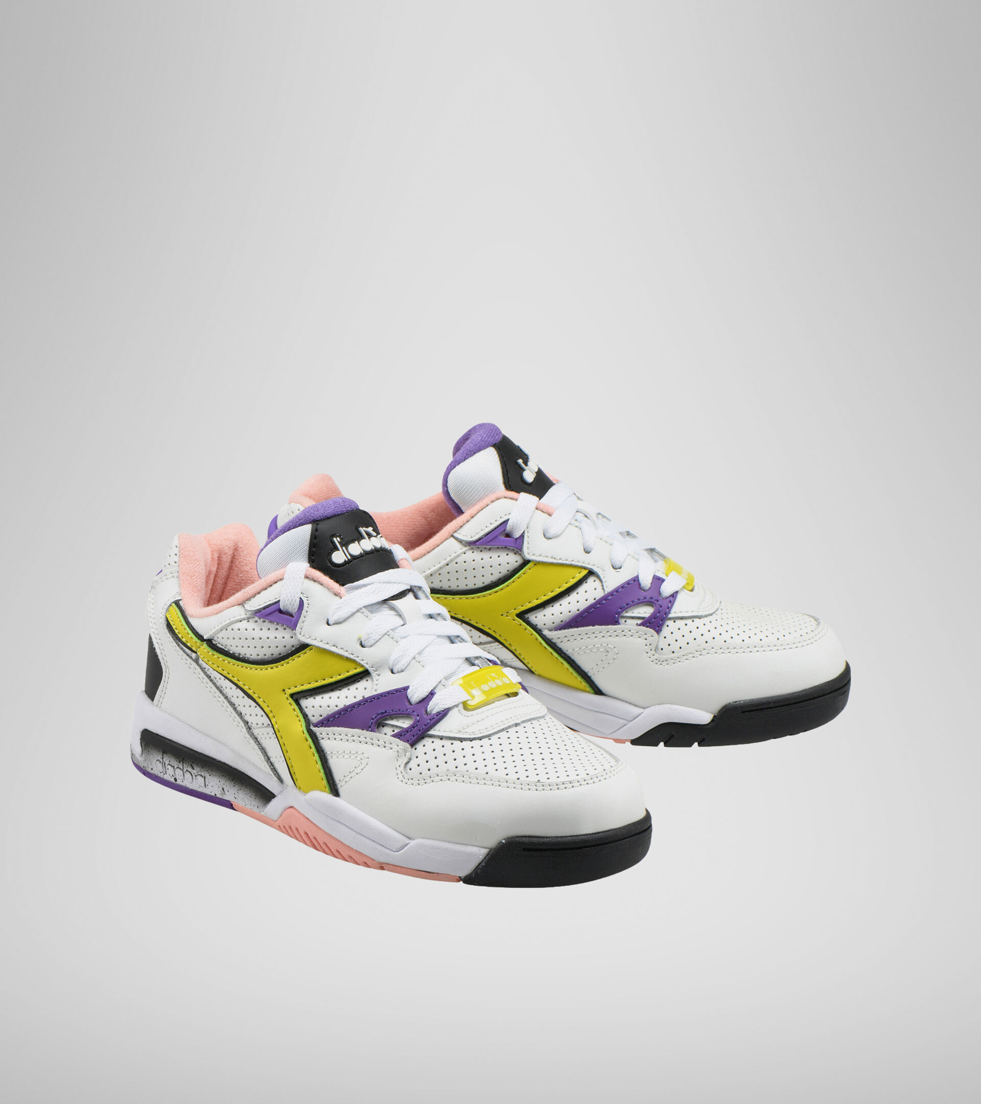Double Action technology trainer - Women REBOUND ACE WN WHITE/YELLOW/BLACK - Diadora