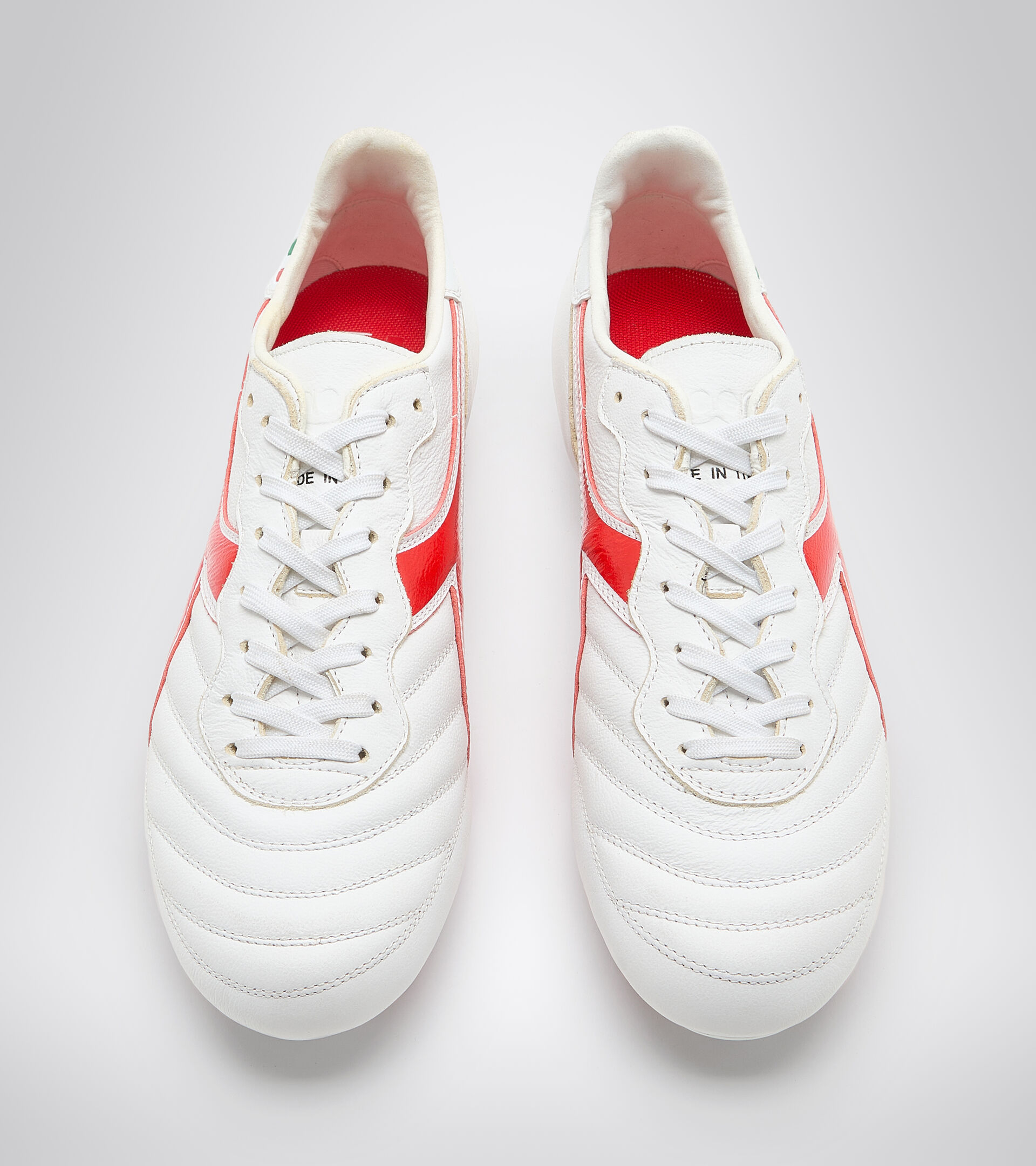 Firm ground football boots - Made in Italy BRASIL ITALY OG LT+ MDPU WHITE/MILANO RED - Diadora