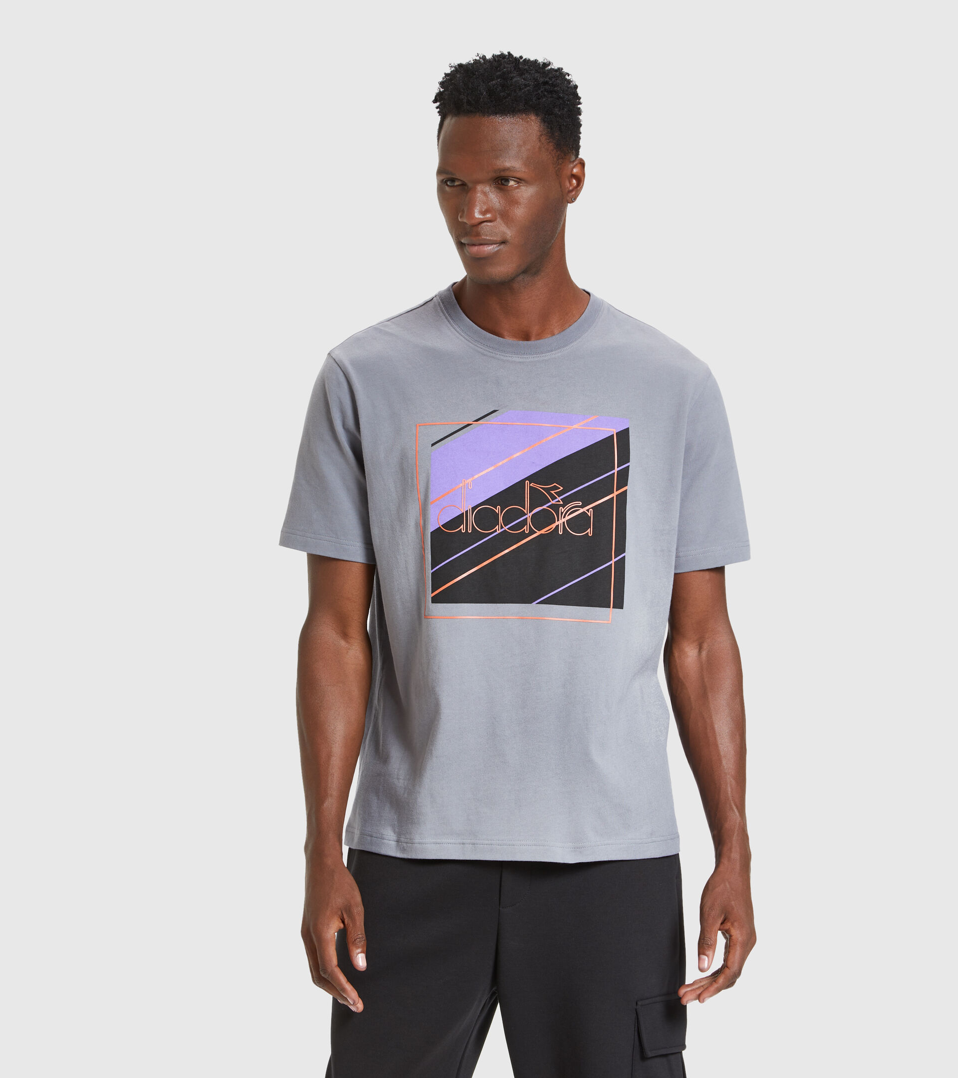 T-shirt - Men T-SHIRT SS 5PALLLE URBANITY STEEL GRAY - Diadora
