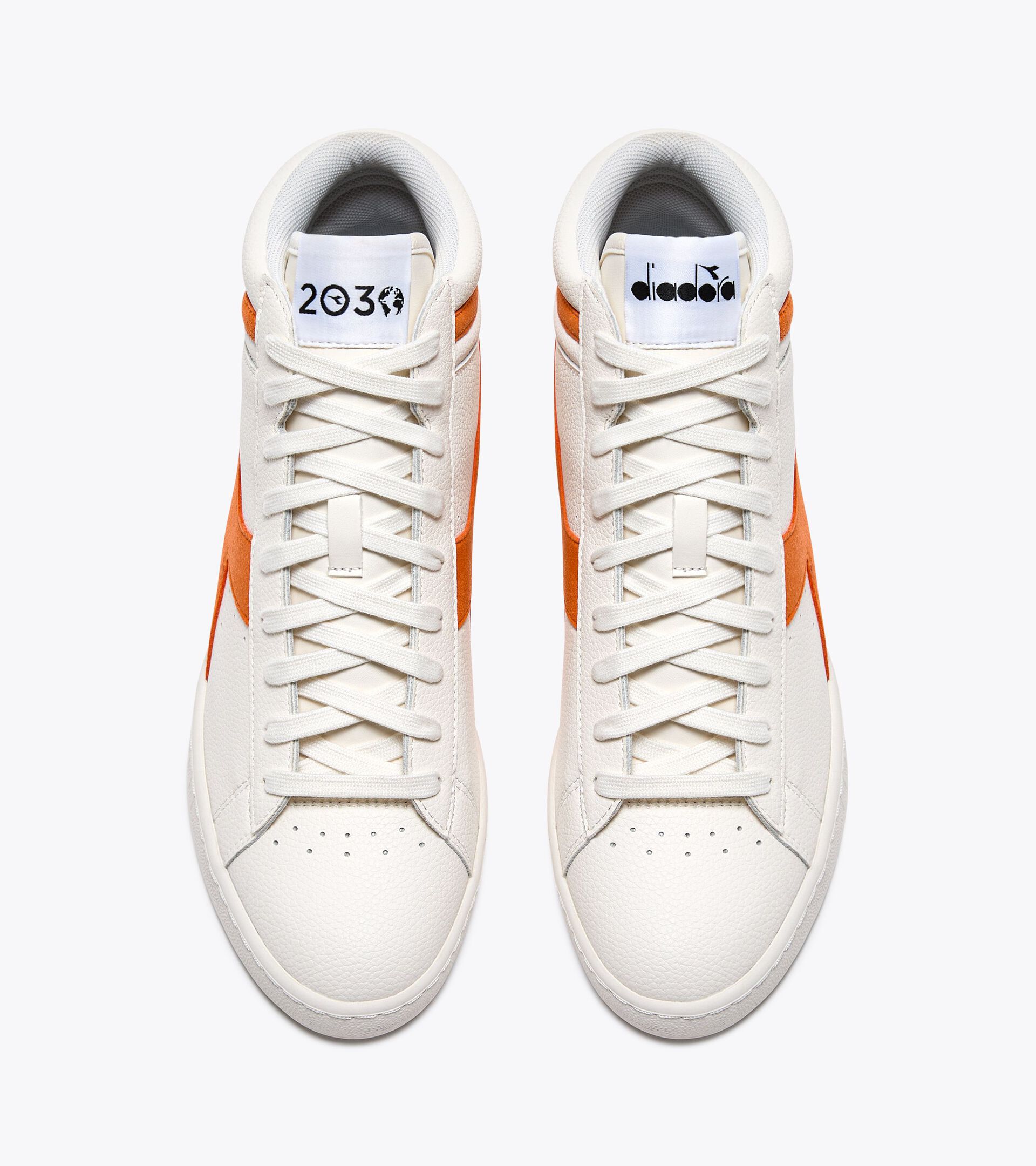 2030 sports shoes - All-Gender GAME L HIGH 2030 SUPER WHITE /GOLDEN POPPY - Diadora