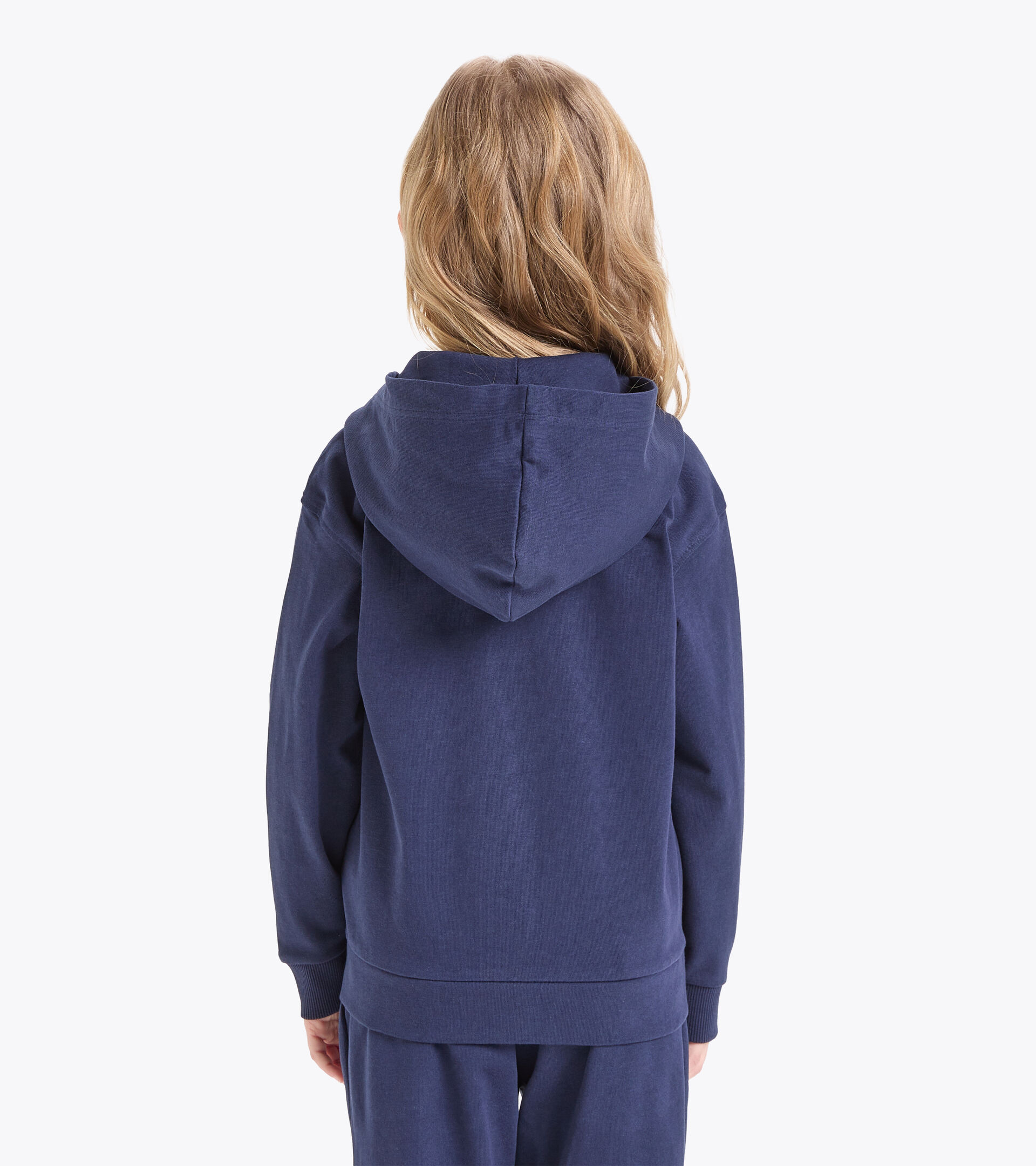 Sweat-shirt en coton - Enfant JU.HOODIE FZ BLEU CABAN - Diadora