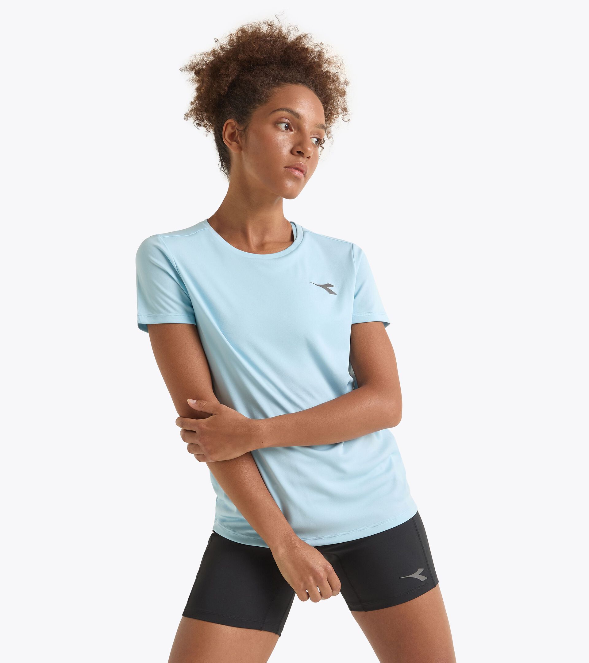 Sportliches T-Shirt - Damen L. SS T-SHIRT RUN LERCHENSPORN BLAU - Diadora