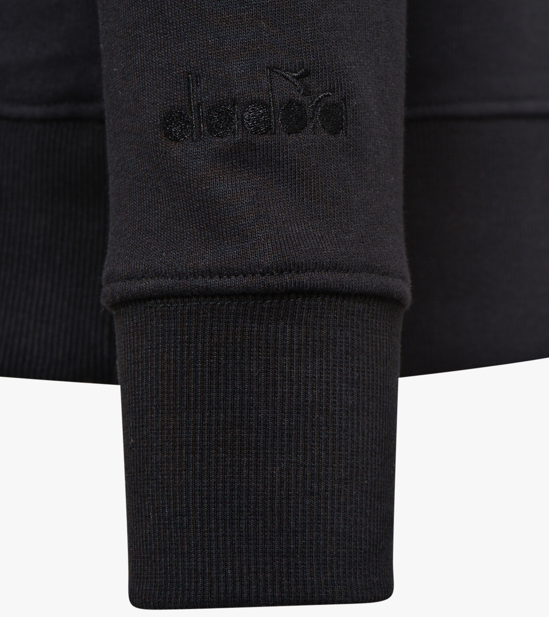 Hooded sweatshirt - Unisex HOODIE 5PALLE BLACK/OPTICAL WHITE - Diadora