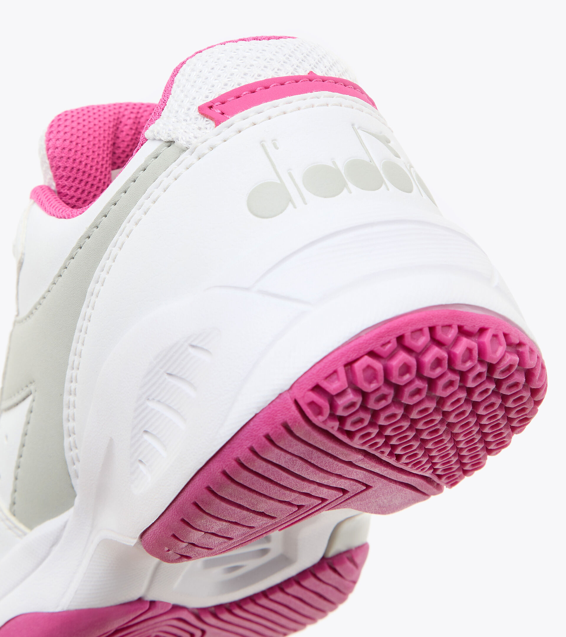Clay and hard court tennis shoe - Kids S. CHALLENGE 3 SL JR WHITE/IBIS ROSE - Diadora