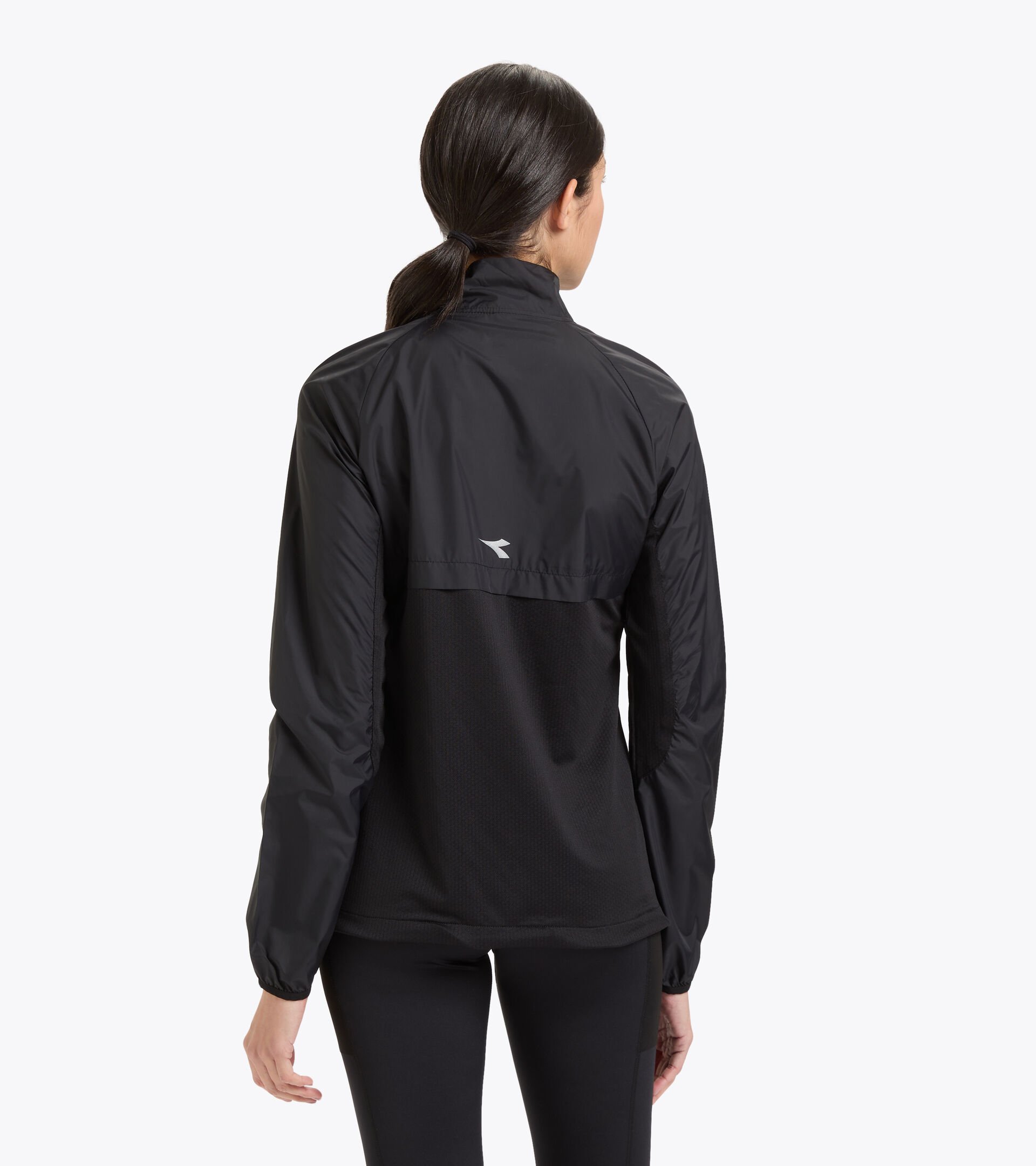 Running windbreaker - Women L. PACKABLE WIND JACKET BLACK - Diadora