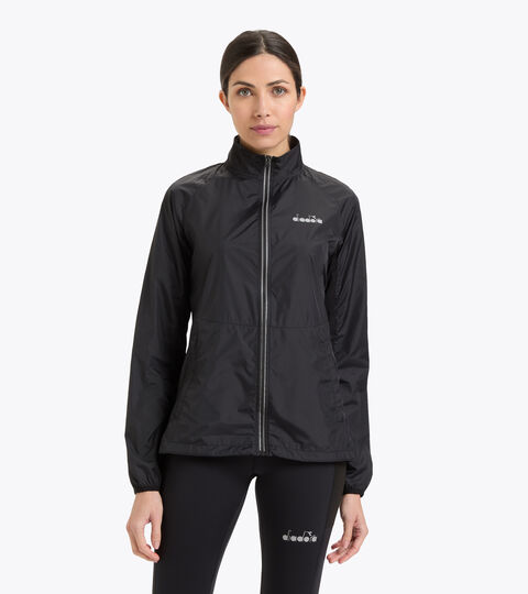 Running windbreaker - Women L. PACKABLE WIND JACKET BLACK - Diadora