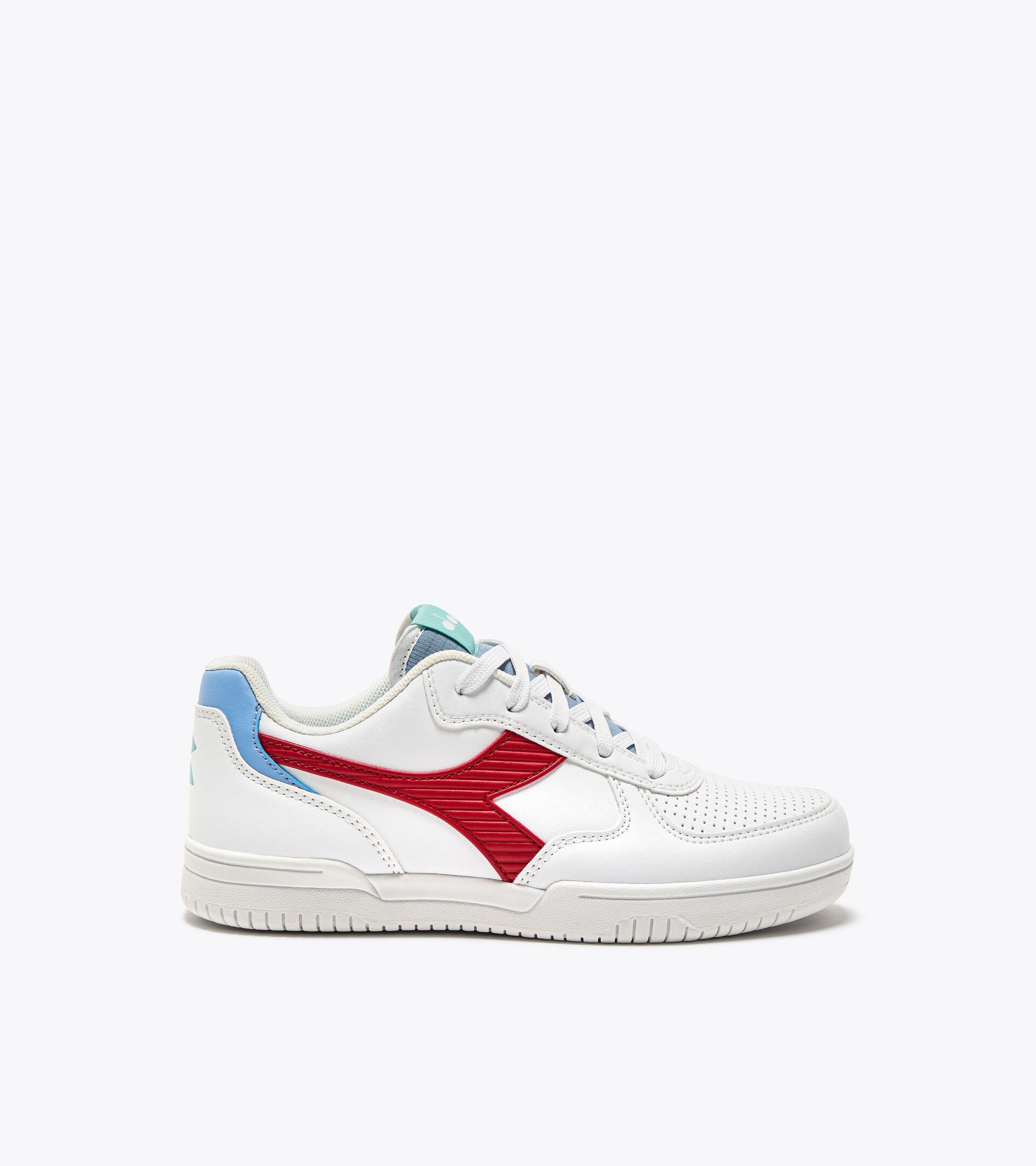 Chaussures de sport - 8-16 ans - Pour tous les genres  RAPTOR LOW STRIPE GS BLC/RG SALSA/DIADEME BLEU - Diadora