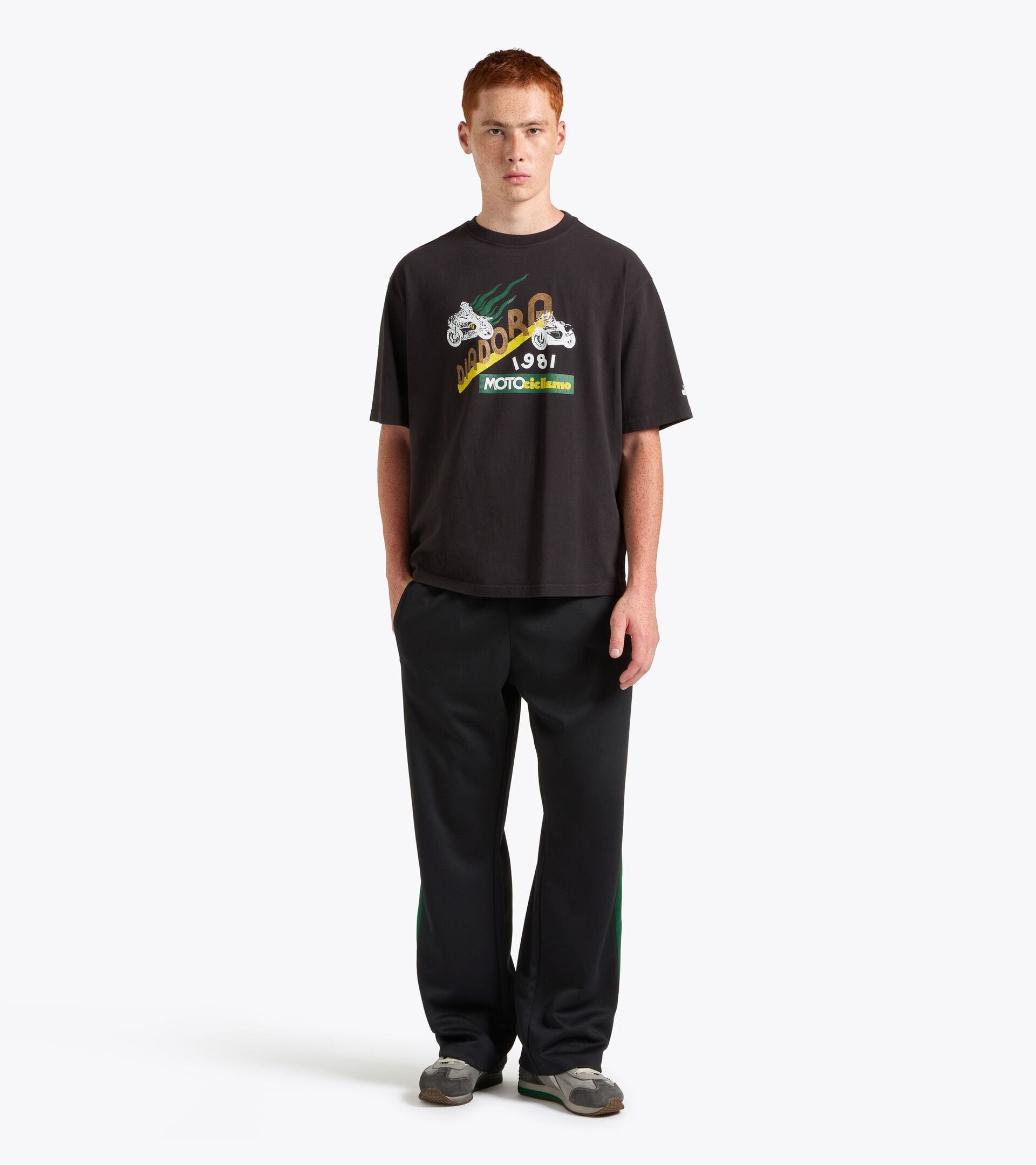 Cotton T-shirt - Made In Italy - All-gender T-SHIRT SS LEGACY I JET BLACK - Diadora