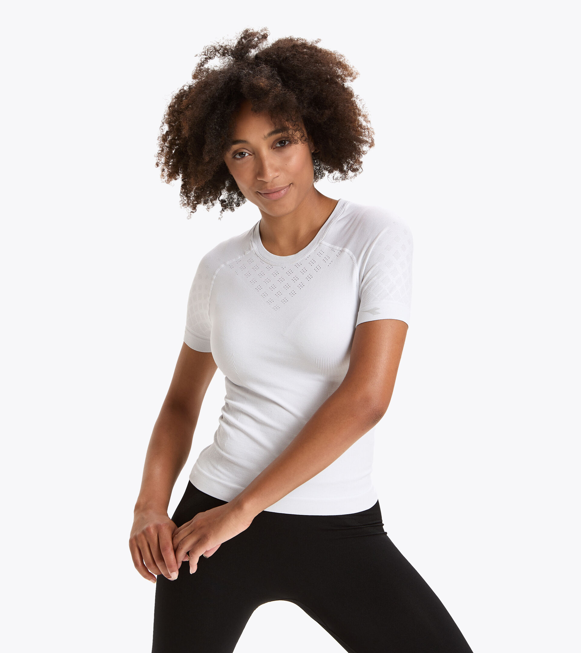 Short-sleeved training t-shirt - Women L. SS T-SHIRT ACT OPTICAL WHITE - Diadora