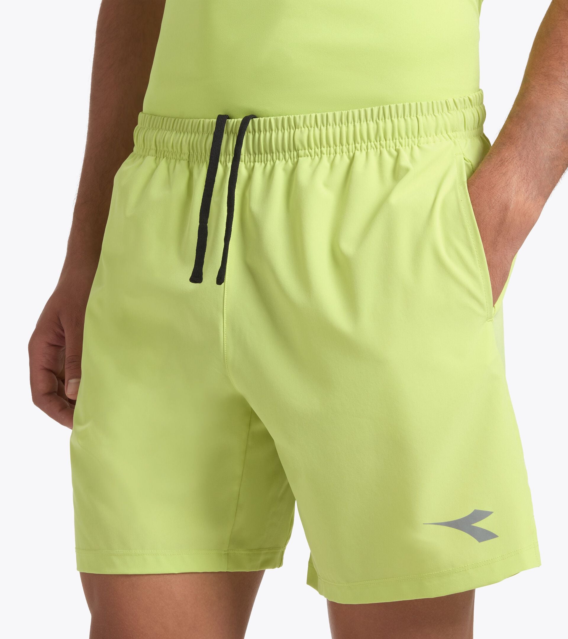 7&rsquo;&rsquo; Running Shorts - Men&rsquo;s SHORTS 7 WILD LIME GREEN - Diadora