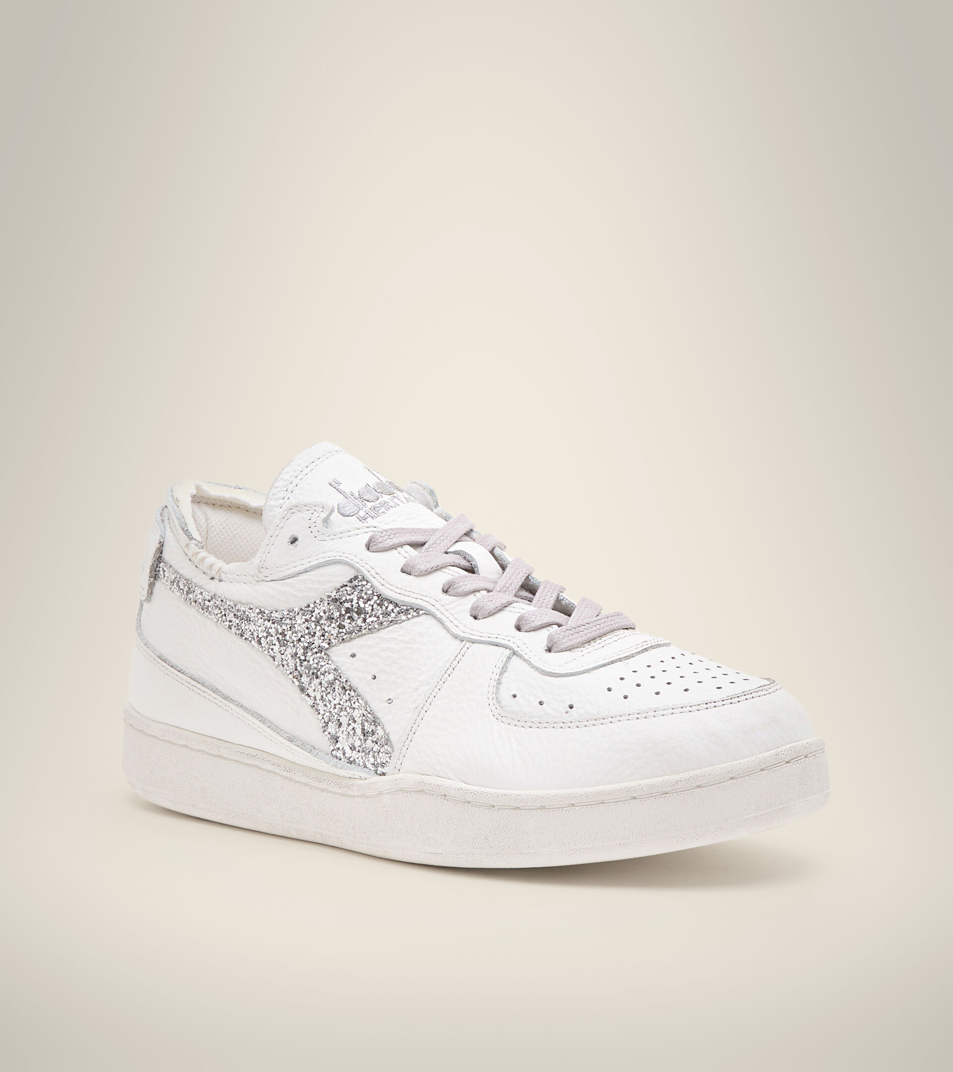 Scarpa Heritage - Donna MI BASKET ROW CUT ANDROMEDA WN BIANCO/ARGENTO - Diadora