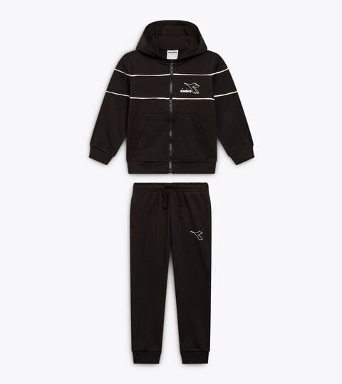 JU. TRACKSUIT HD FZ LOGO (FT), BLACK Coordinated tracksuit - Boys and girls JU. TRACKSUIT HD FZ LOGO (FT) BLACK - Diadora