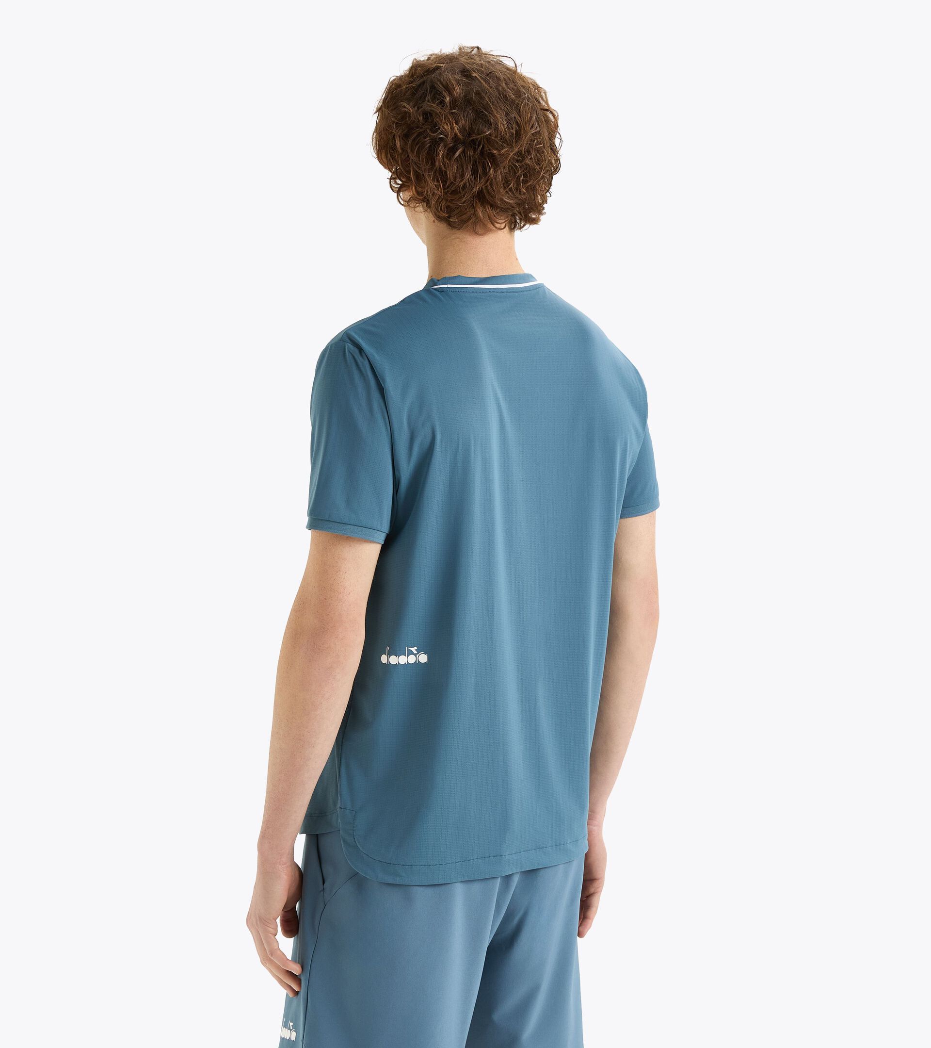 T-shirt da tennis - Uomo SS T-SHIRT ICON BLU VISTA OCEANO - Diadora