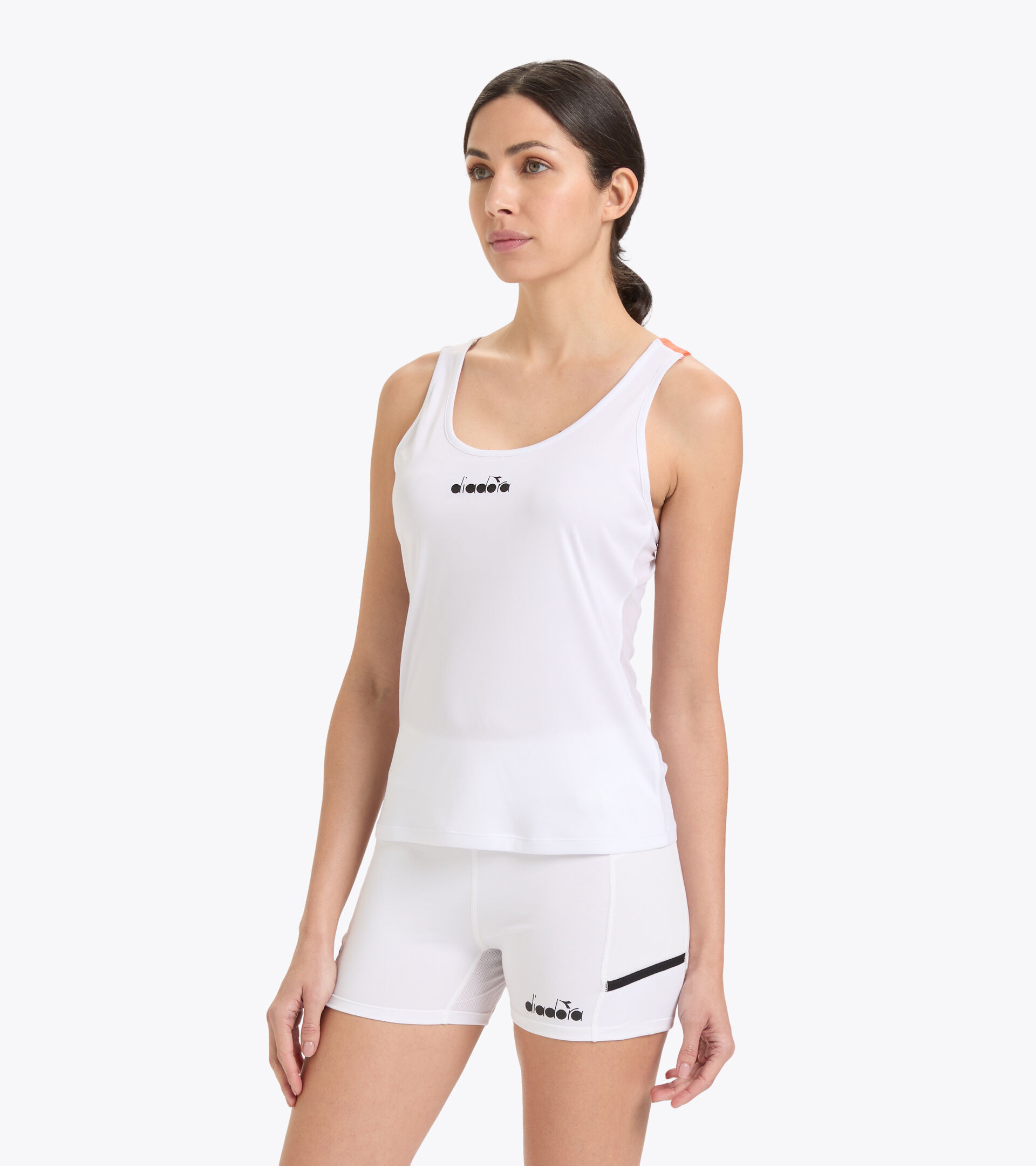 Camiseta sin mangas de tenis - Mujer L. TANK BLANCO VIVO - Diadora