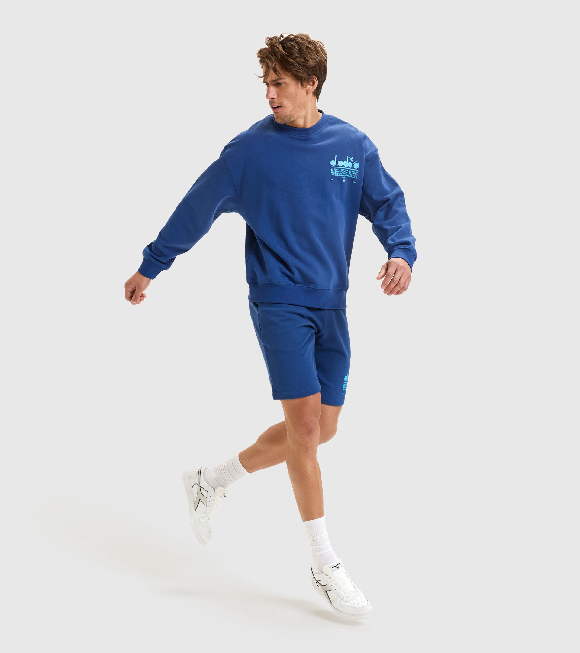 Cotton shorts - Unisex BERMUDA MANIFESTO SALTIRE NAVY - Diadora