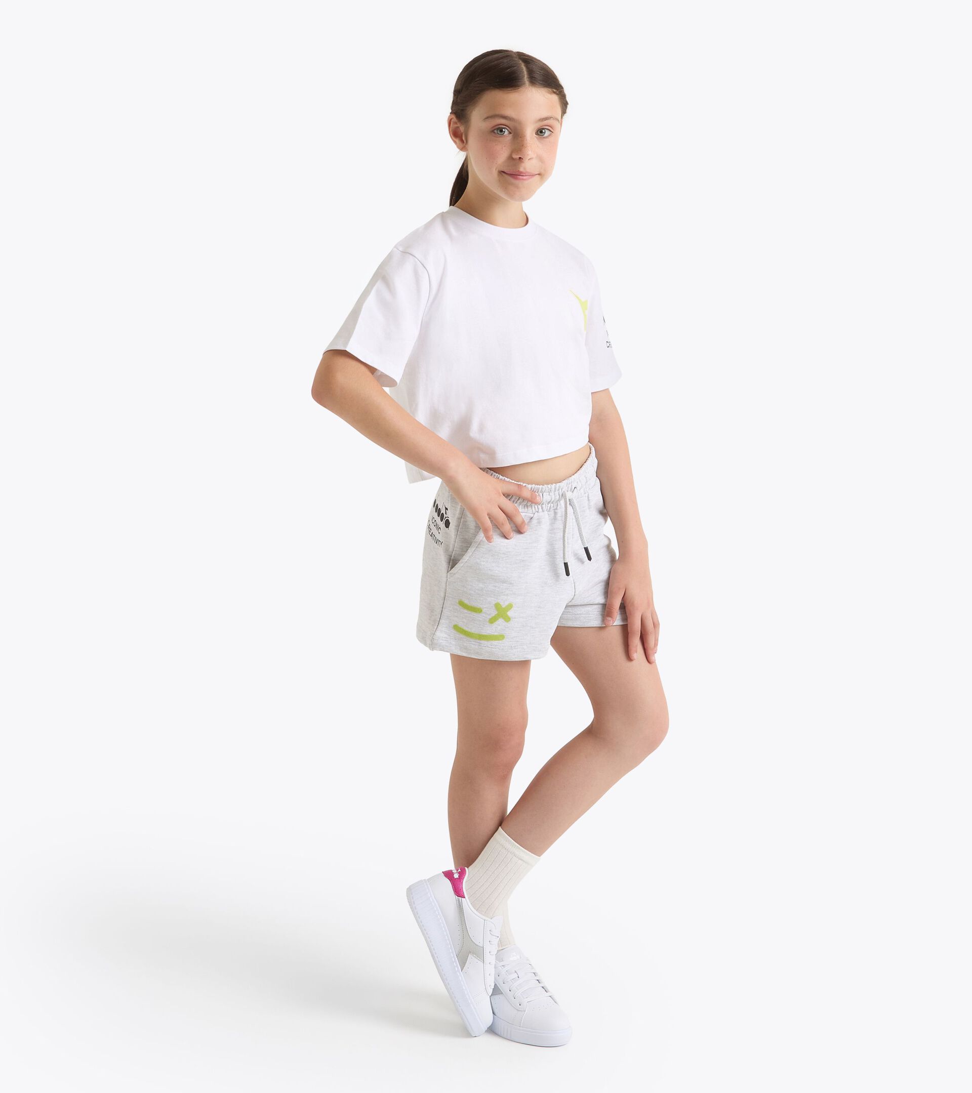 Sport suit - Fit comfort - Girl JG. SET CANDY LIGHT MIDDLE GREY MELANGE - Diadora