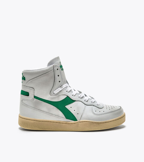 Heritage shoes - Unisex MI BASKET USED WHITE/VERDANT GREEN - Diadora