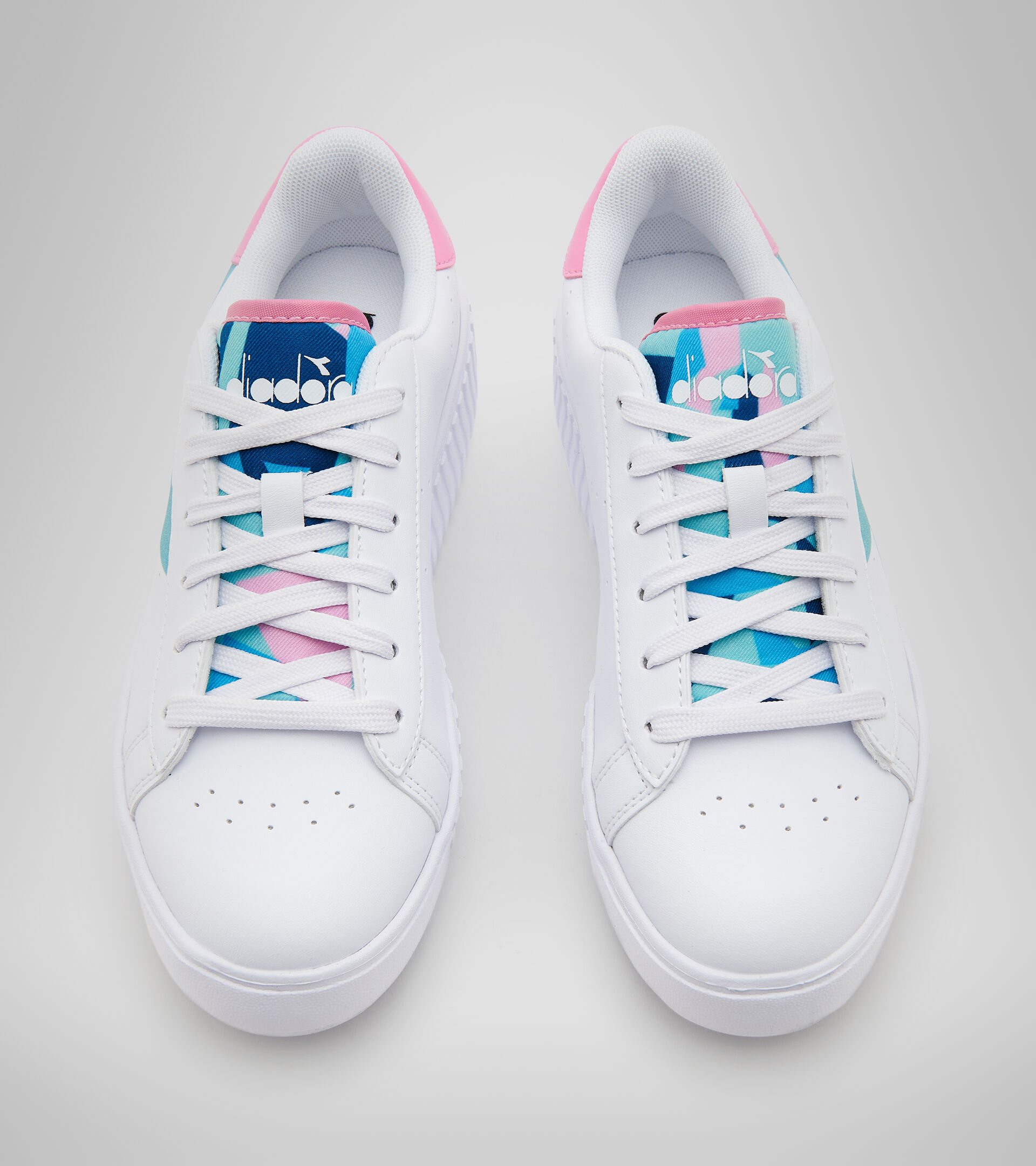 Sports shoes - Junior 8-16 years GAME STEP WONDERLAND GS WHITE/FUCHSIA PINK - Diadora