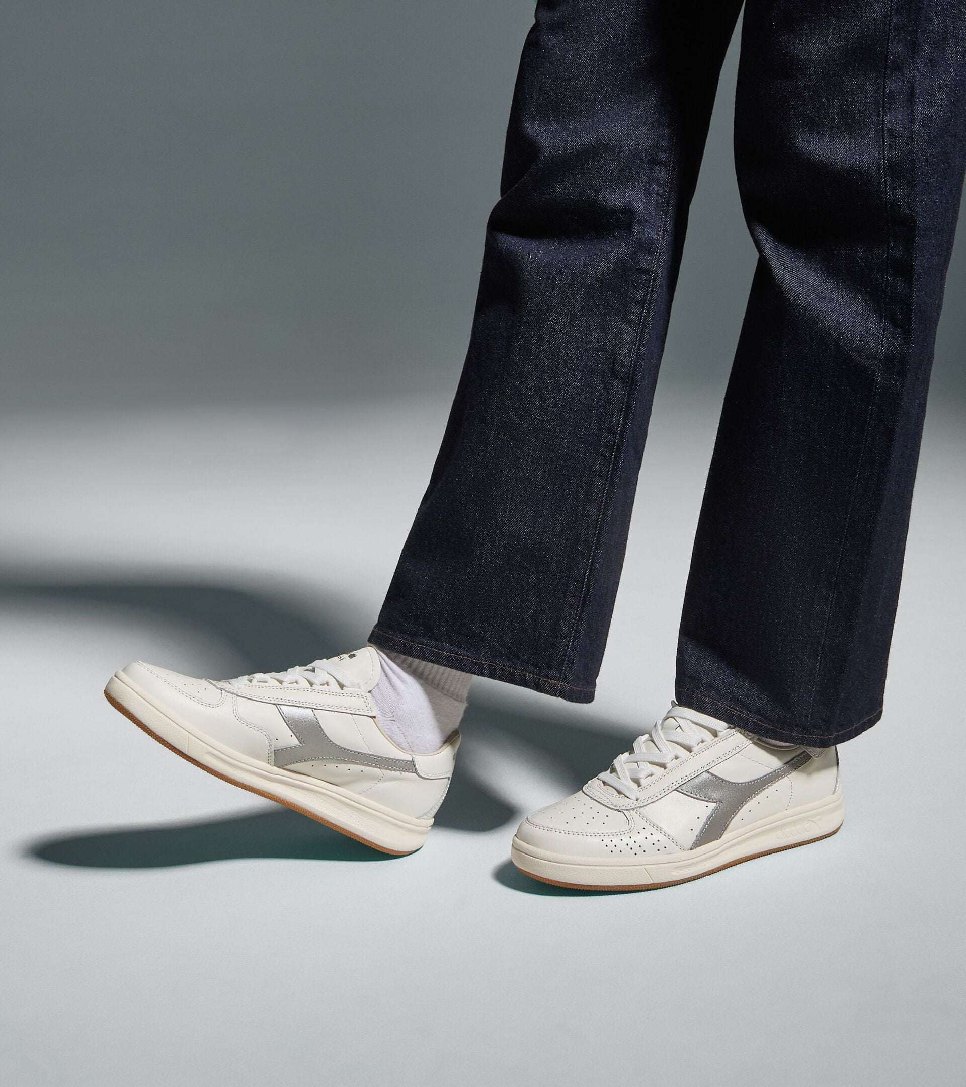 Made in Italy Heritage shoe - All-Gender B.ELITE '84 ITALIA WHITE/SILVER - Diadora