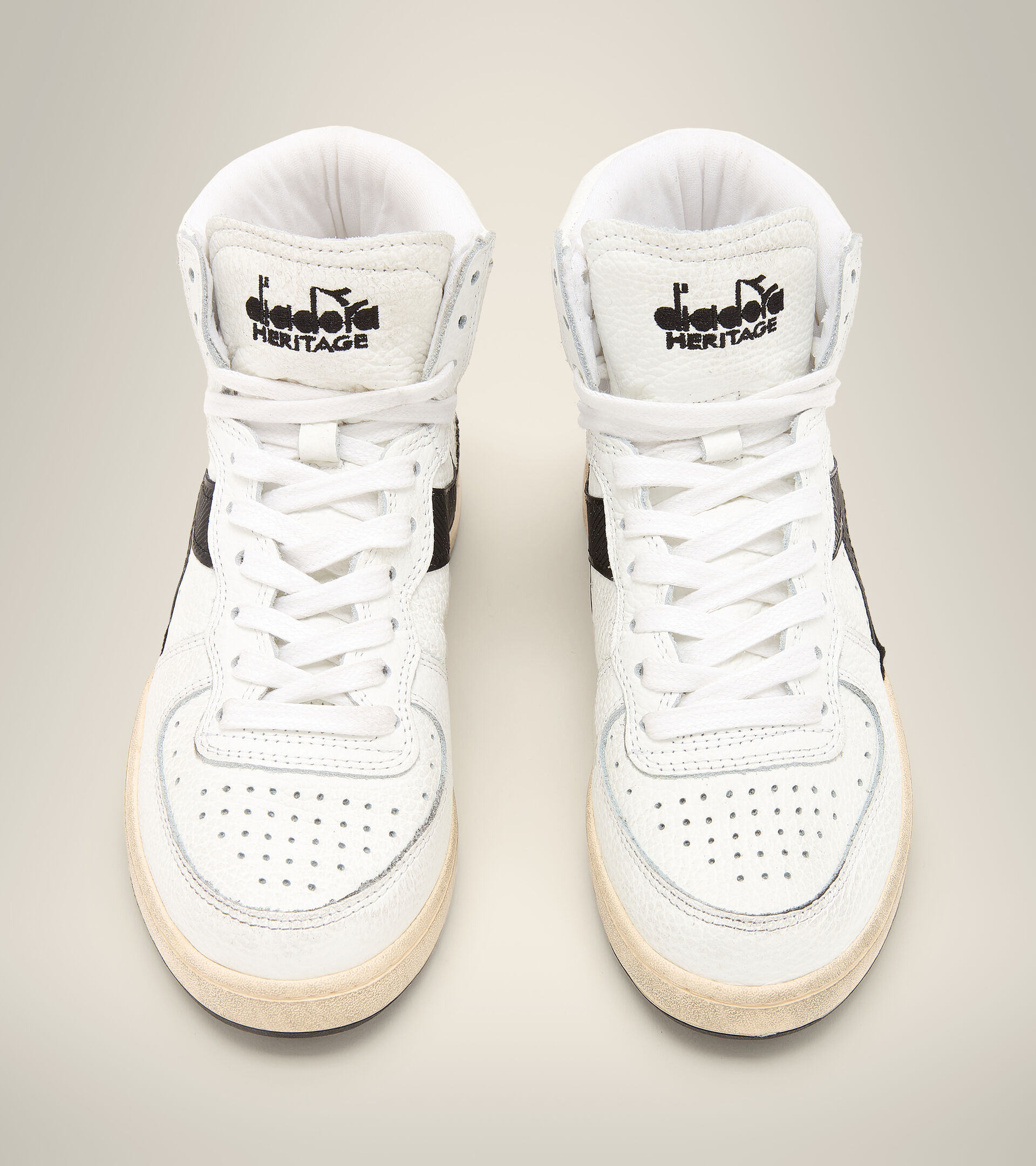 Heritage shoes - Women MI BASKET AGE OF BEAUTY WN WHITE/GOLD/BLACK - Diadora