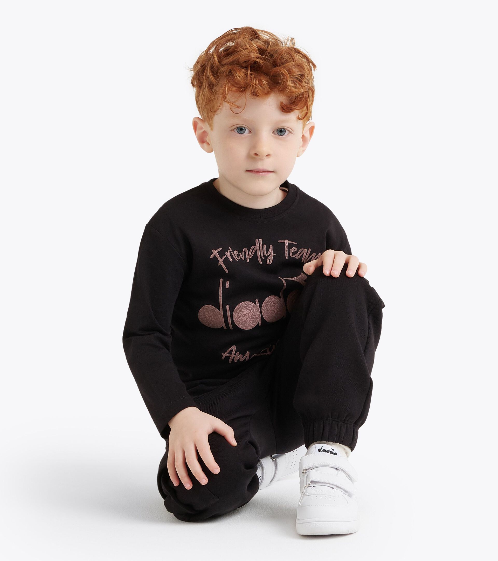 Camiseta de manga corta - Ni&ntilde;os/Adolescentes JB. T-SHIRT LS FRIENDLY TEAM TD NEGRO - Diadora