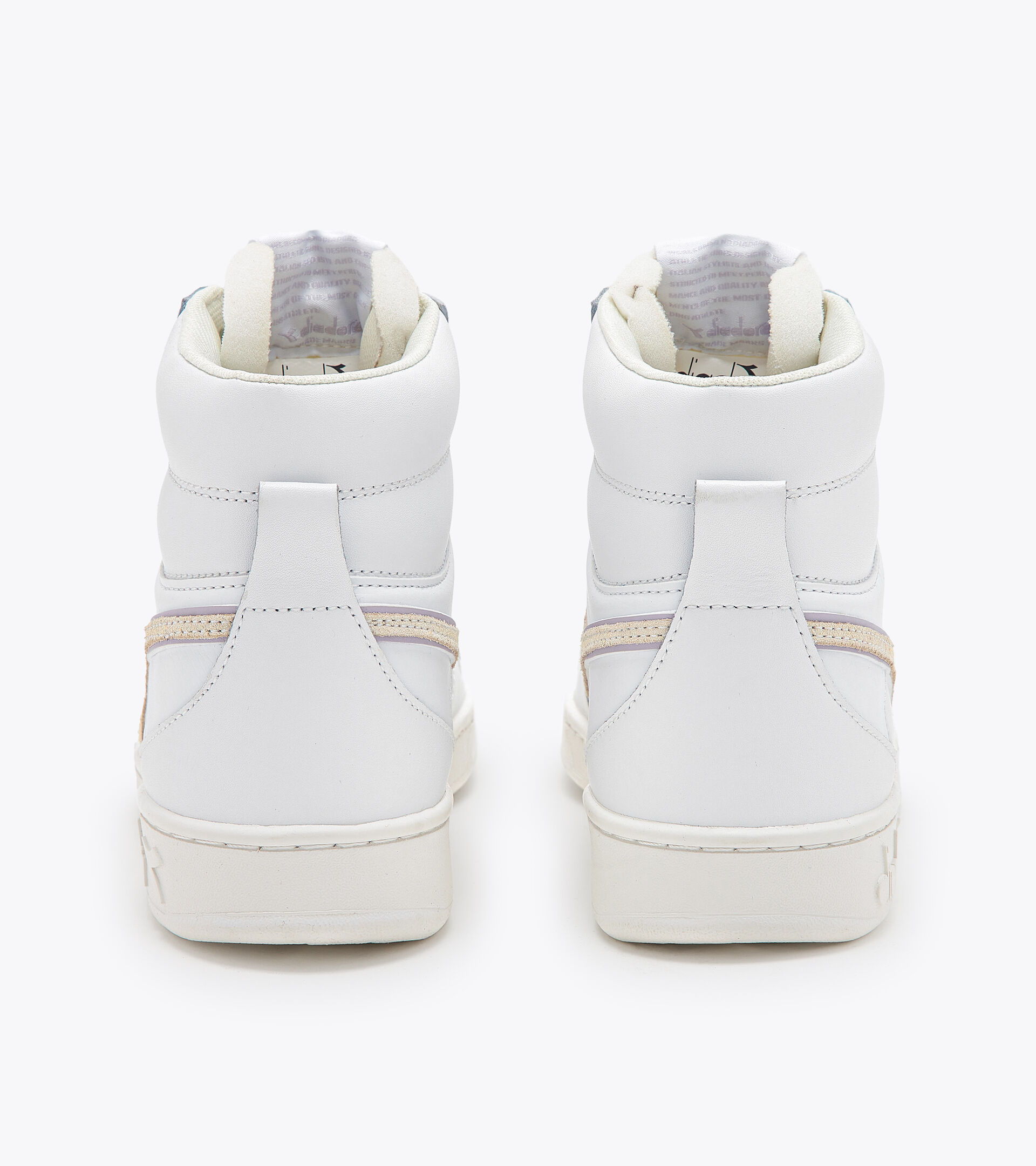 Sportswear sneaker - Women MAGIC BASKET MID LEATHER WN WHITE/LILAC MARBLE - Diadora