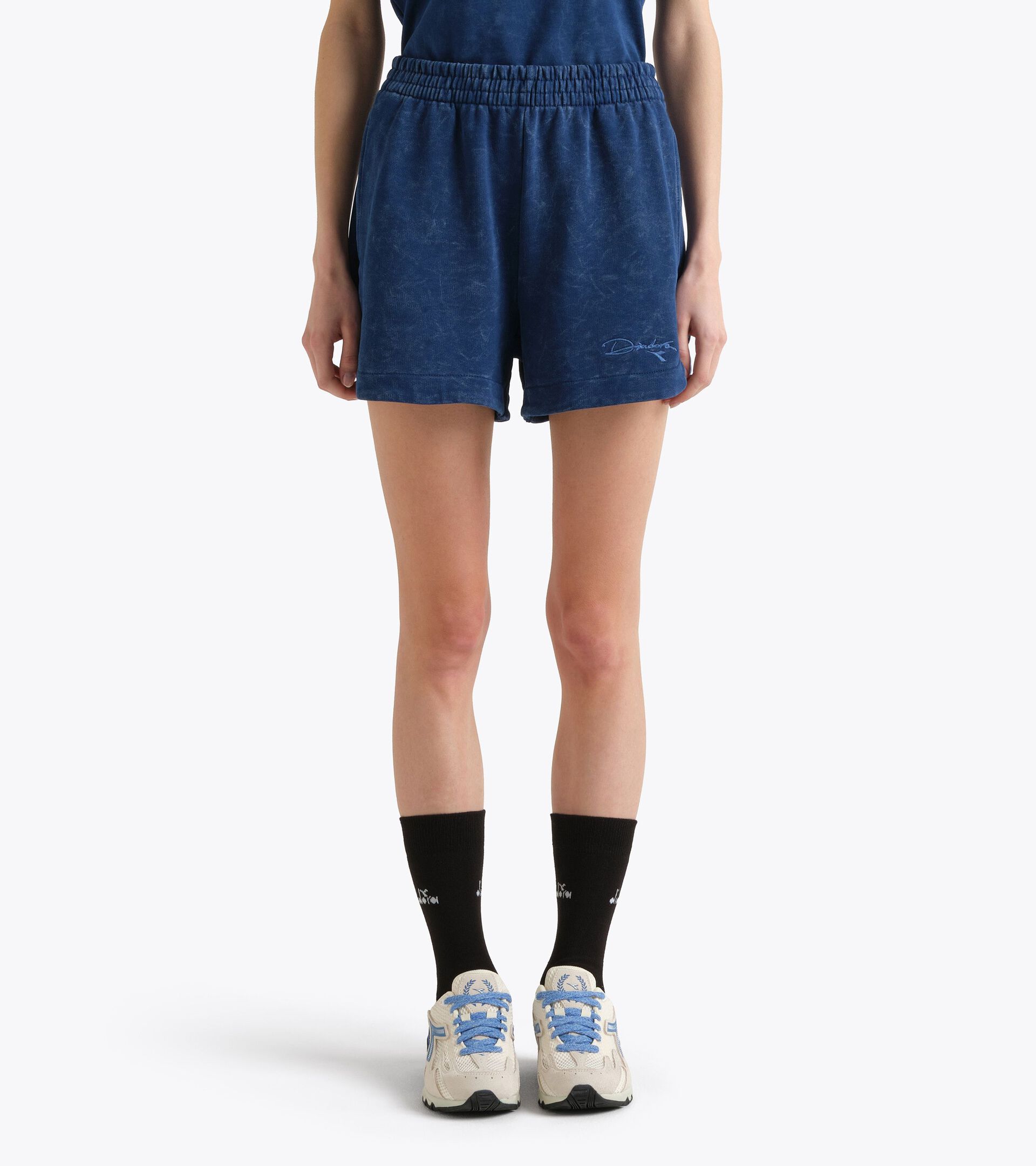 Pantalones cortos de algod&oacute;n estilo retro - Mujer
 L. SHORTS AVENUE LAB AZUL MARINO PEONIA - Diadora