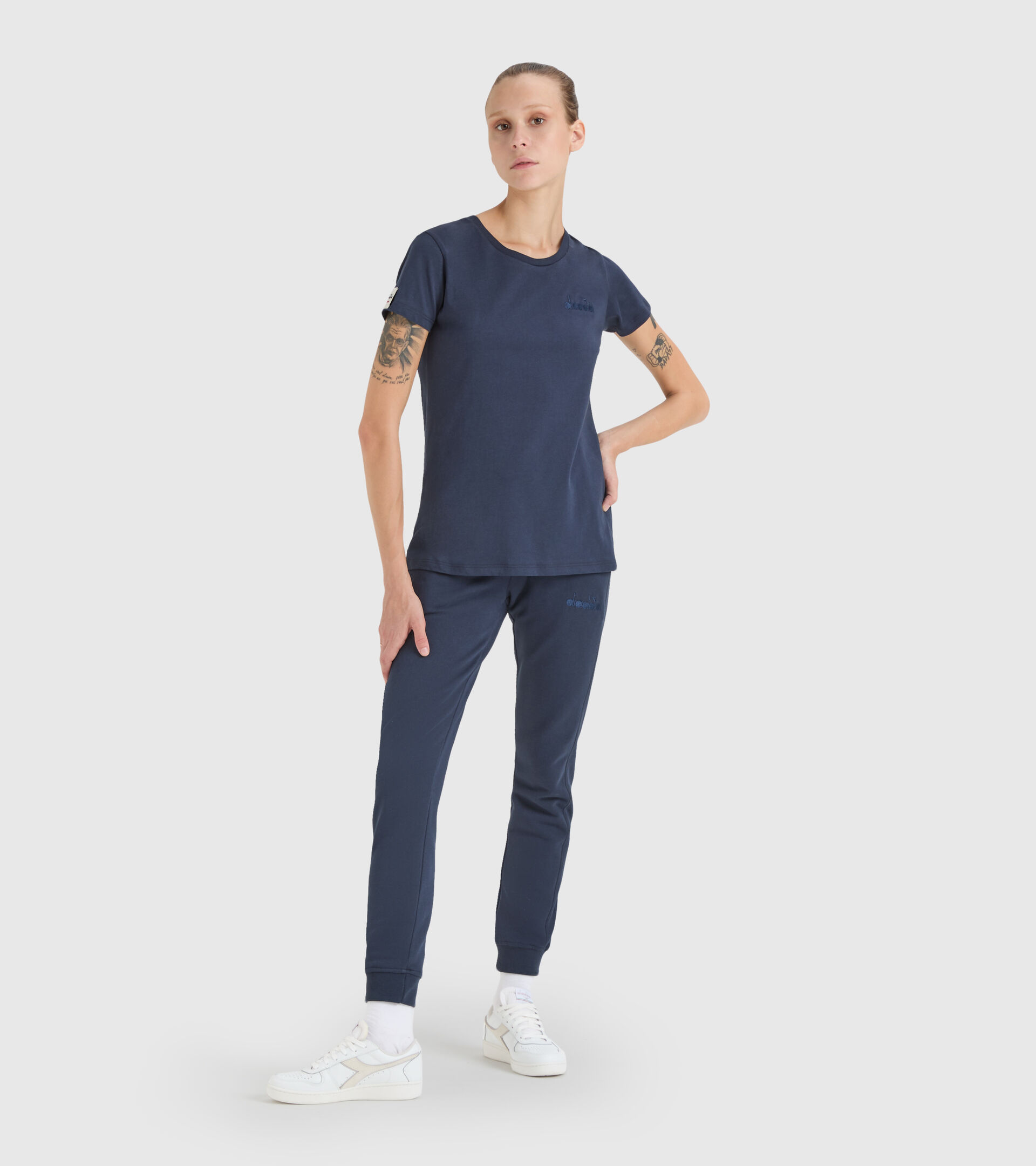 Cotton T-shirt - Made in Italy - Women L. T-SHIRT SS MII BLUE CORSAIR - Diadora