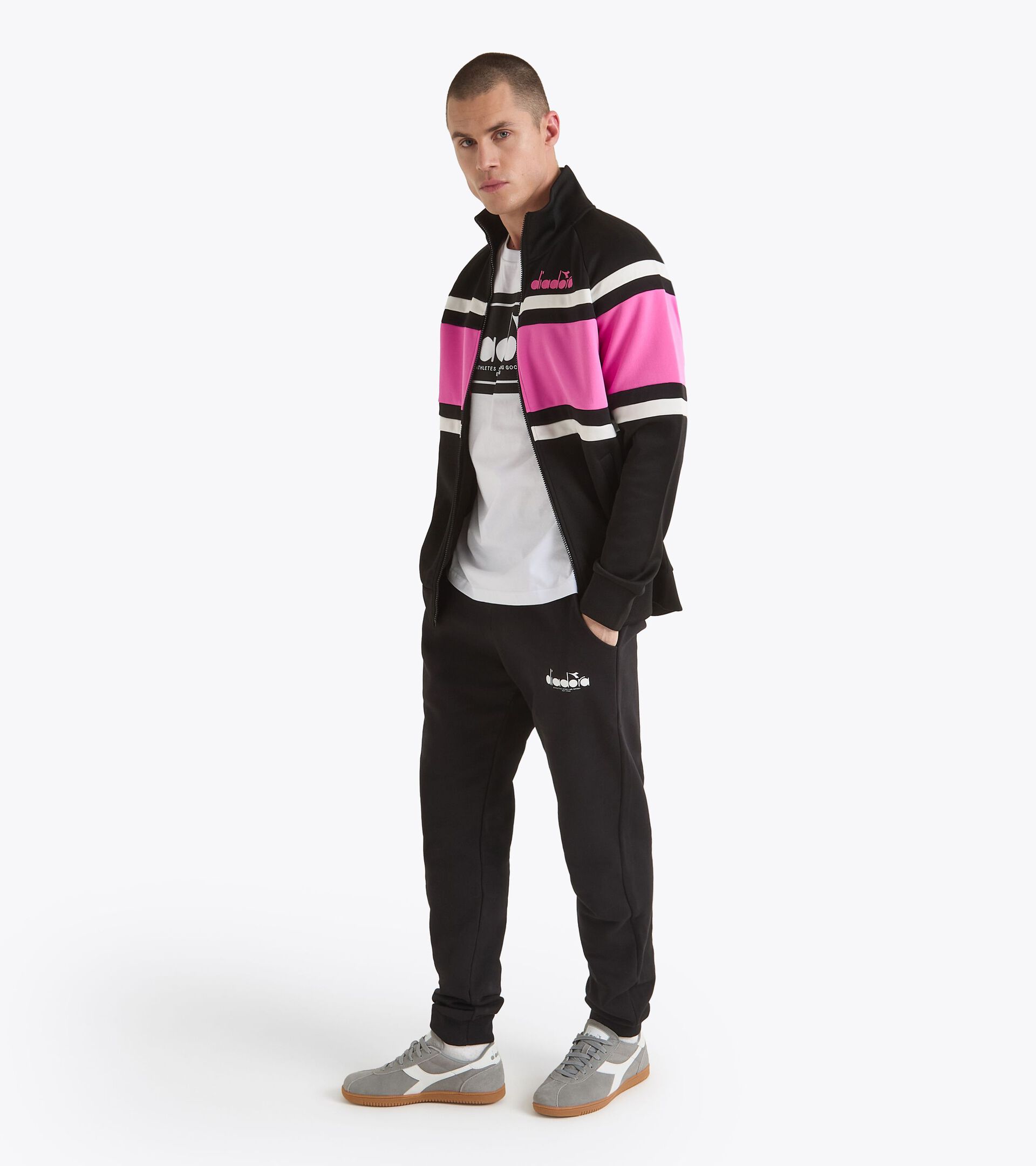 80s-inspired sports jacket - All-gender JACKET 80S BLACK - Diadora