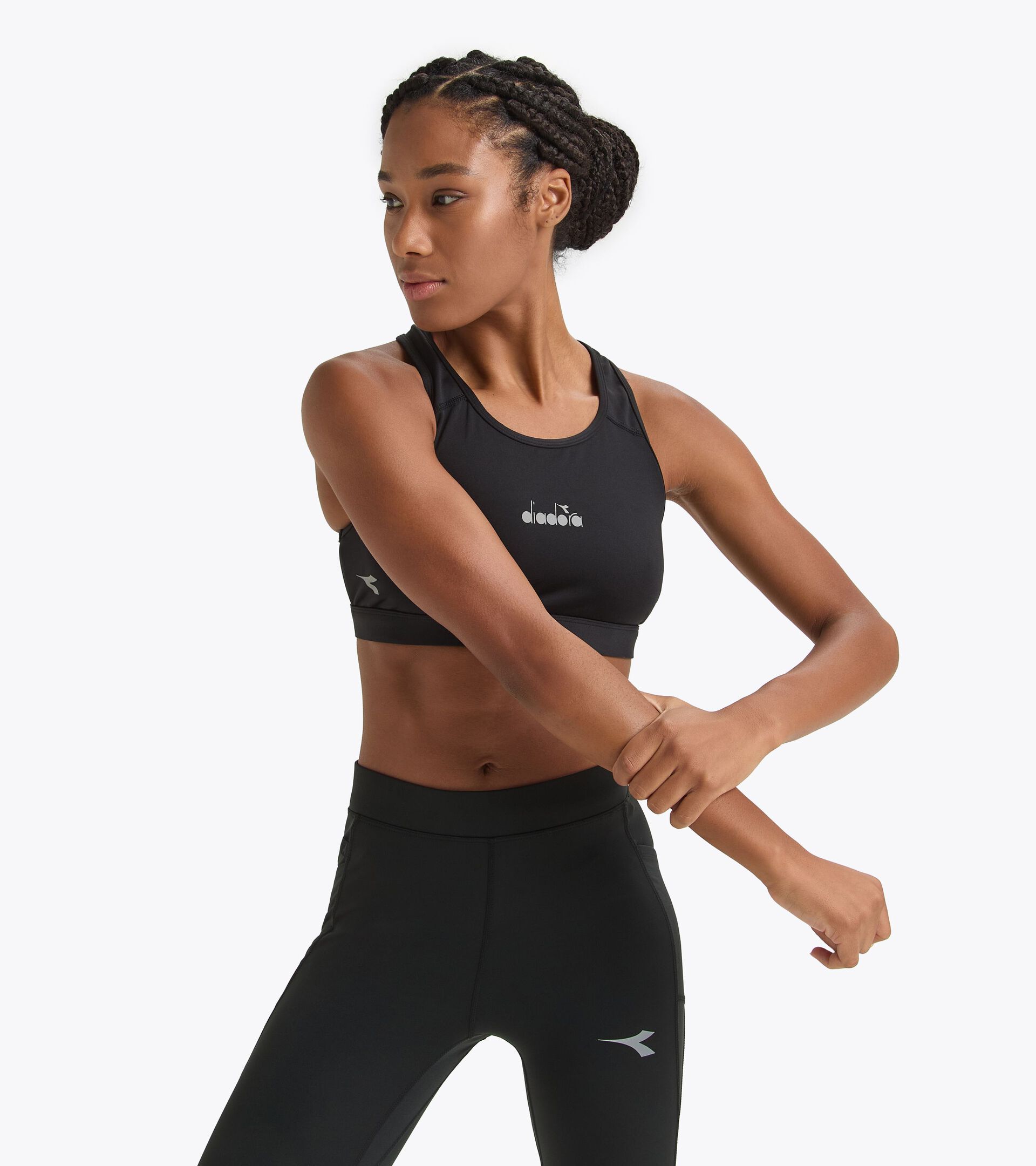 Bra a sostegno medio - Donna L. MEDIUM BRA NERO - Diadora