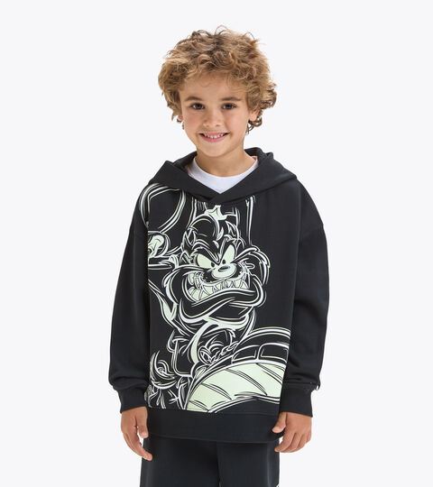 Hooded sweatshirt - Kids JU.HOODIE WB BLACK/OPTICAL WHITE - Diadora