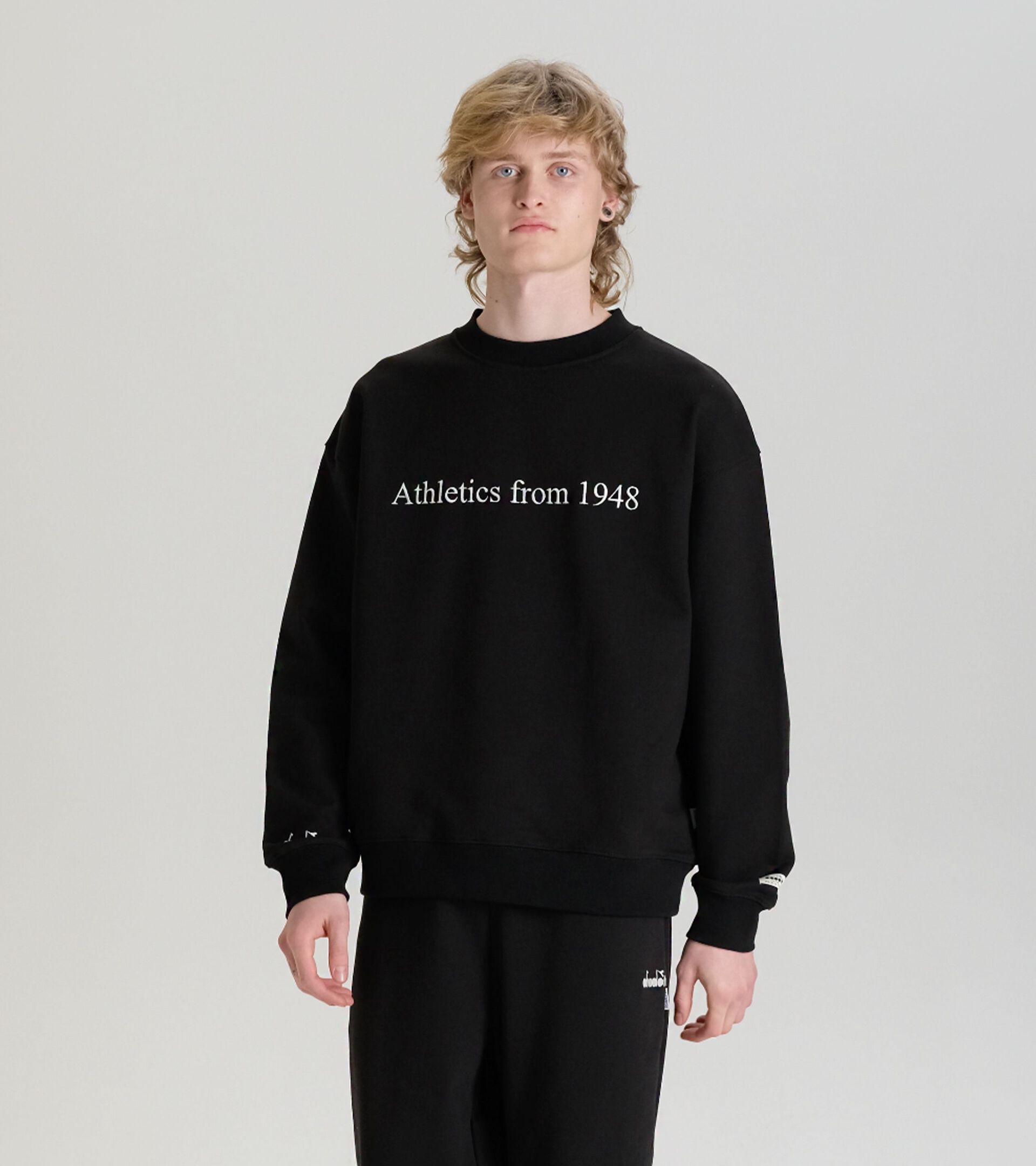 Crewneck sweatshirt - Made in Italy - Gender Neutral SWEATSHIRT CREW LEGACY BLACK - Diadora