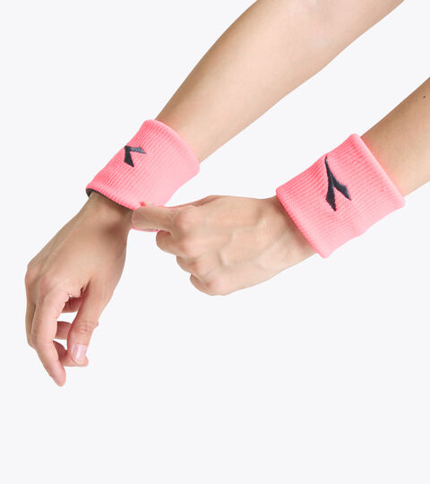 WRISTBANDS, CORAIL FLUO Serre-poignets contre la transpiration - Unisexe WRISTBANDS CORAIL FLUO - Diadora
