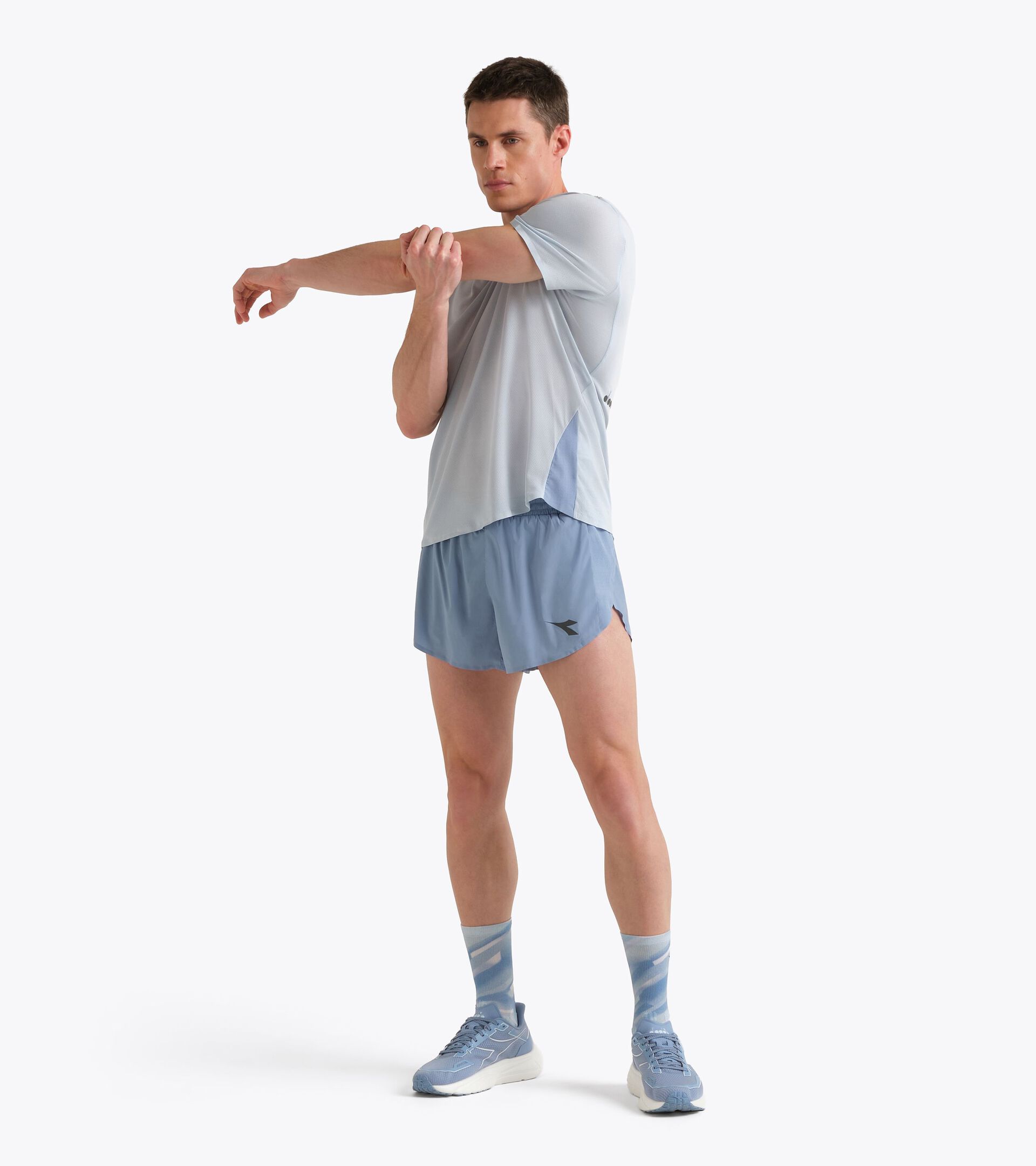 Short fendu FIBRAZERO 3&rsquo;&rsquo;  - Running - Homme SPLIT SHORTS 3 SUPER LIGHT FIBRAZERO CIEL SANS FIN - Diadora