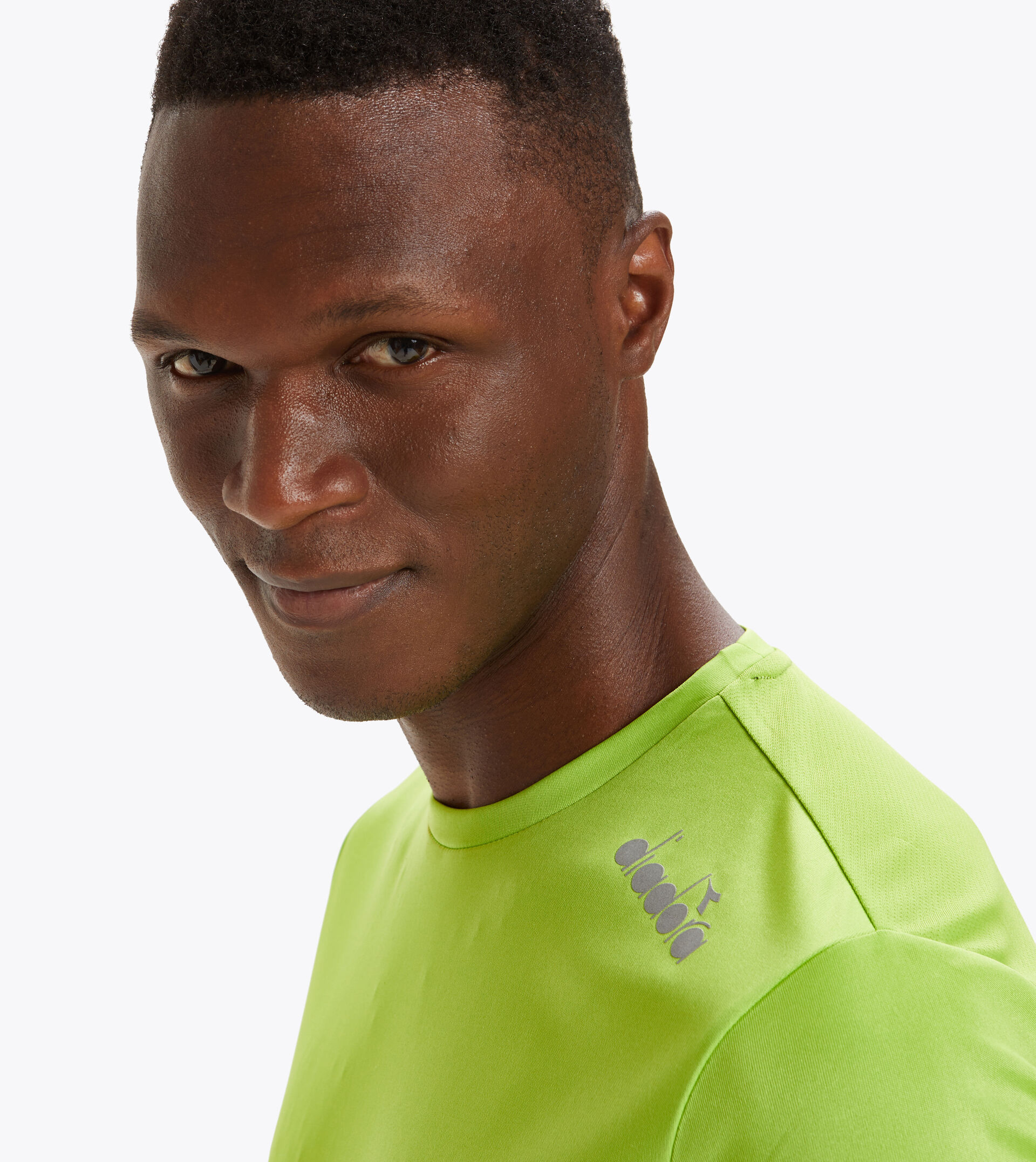 Running T-shirt - Men SS CORE TEE LIME GREEN - Diadora