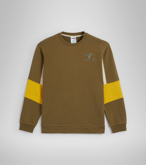 SWEATSHIRT CREW SHIELD, OLIVE FONCE Sweat-shirt ras-du-cou - Homme SWEATSHIRT CREW SHIELD OLIVE FONCE - Diadora