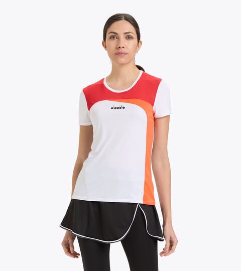 Tennis-T-Shirt - Damen  L. SS T-SHIRT STRAHLEND WEISSE - Diadora