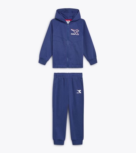 Coordinated tracksuit - Boys and girls 
 JU. TRACKSUIT HD FZ LOGO SALTIRE NAVY - Diadora