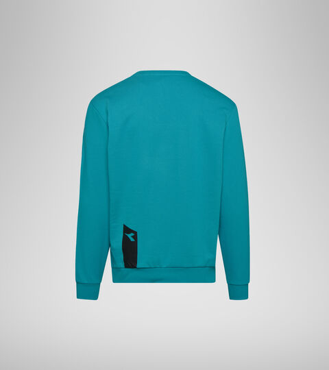 SWEATSHIRT CREW ICON, ACQUA GREEN Crew-neck sweatshirt - Unisex SWEATSHIRT CREW ICON ACQUA GREEN - Diadora