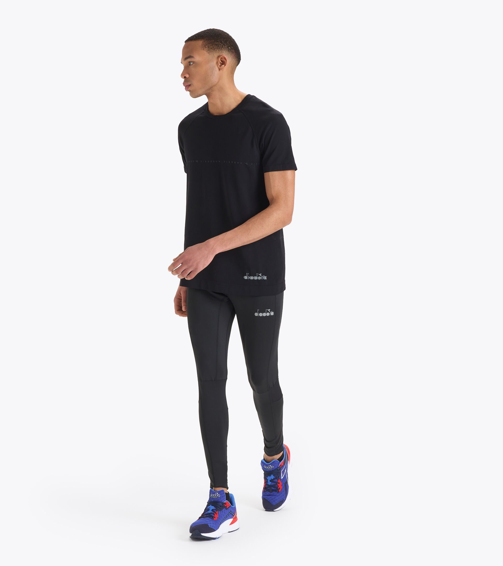 Leggings de course - Homme RUNNING TIGHTS NOIR - Diadora