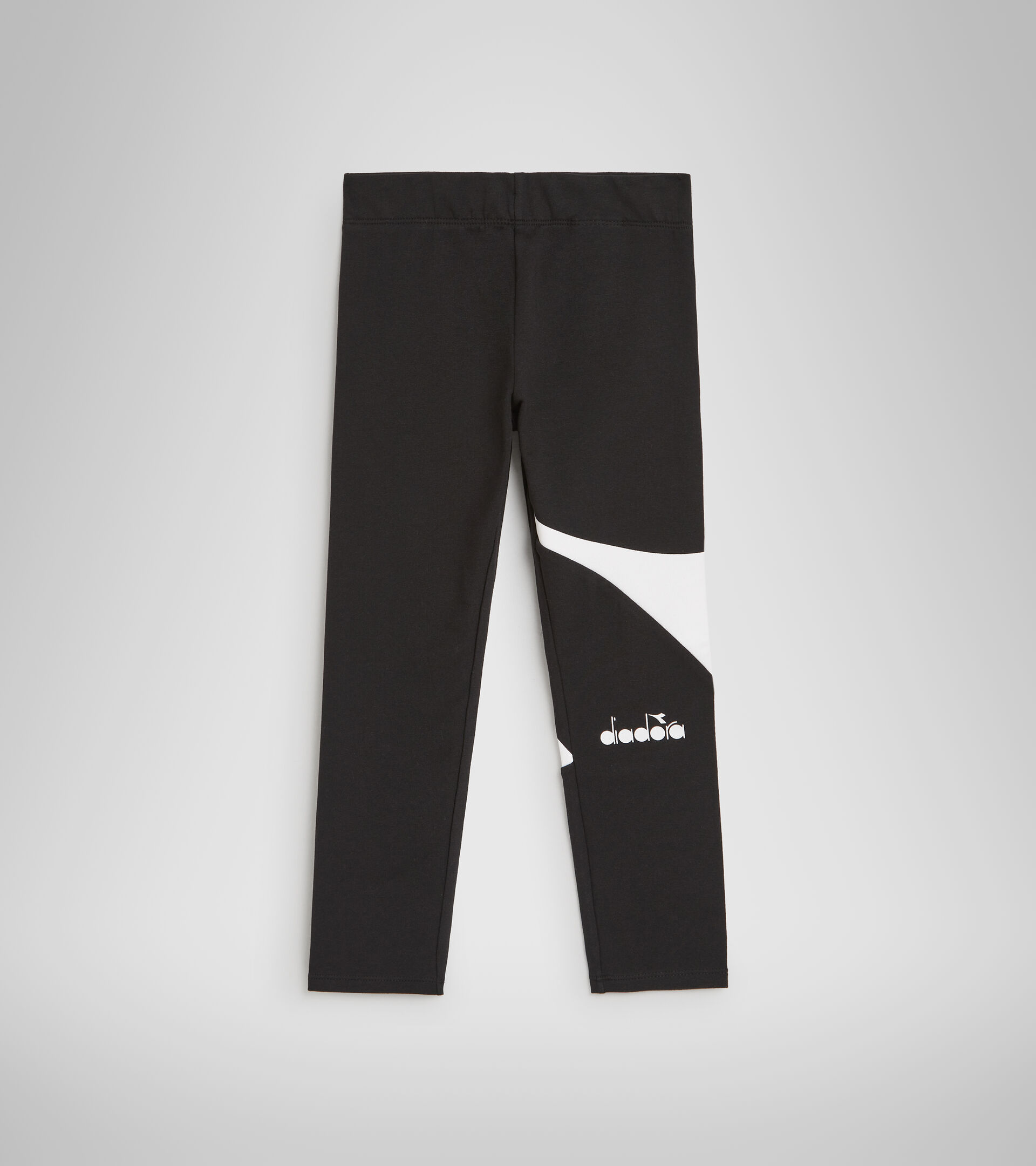 Stretch cotton terrycloth sports leggings - Girls JG.LEGGINGS POWER LOGO BLACK - Diadora