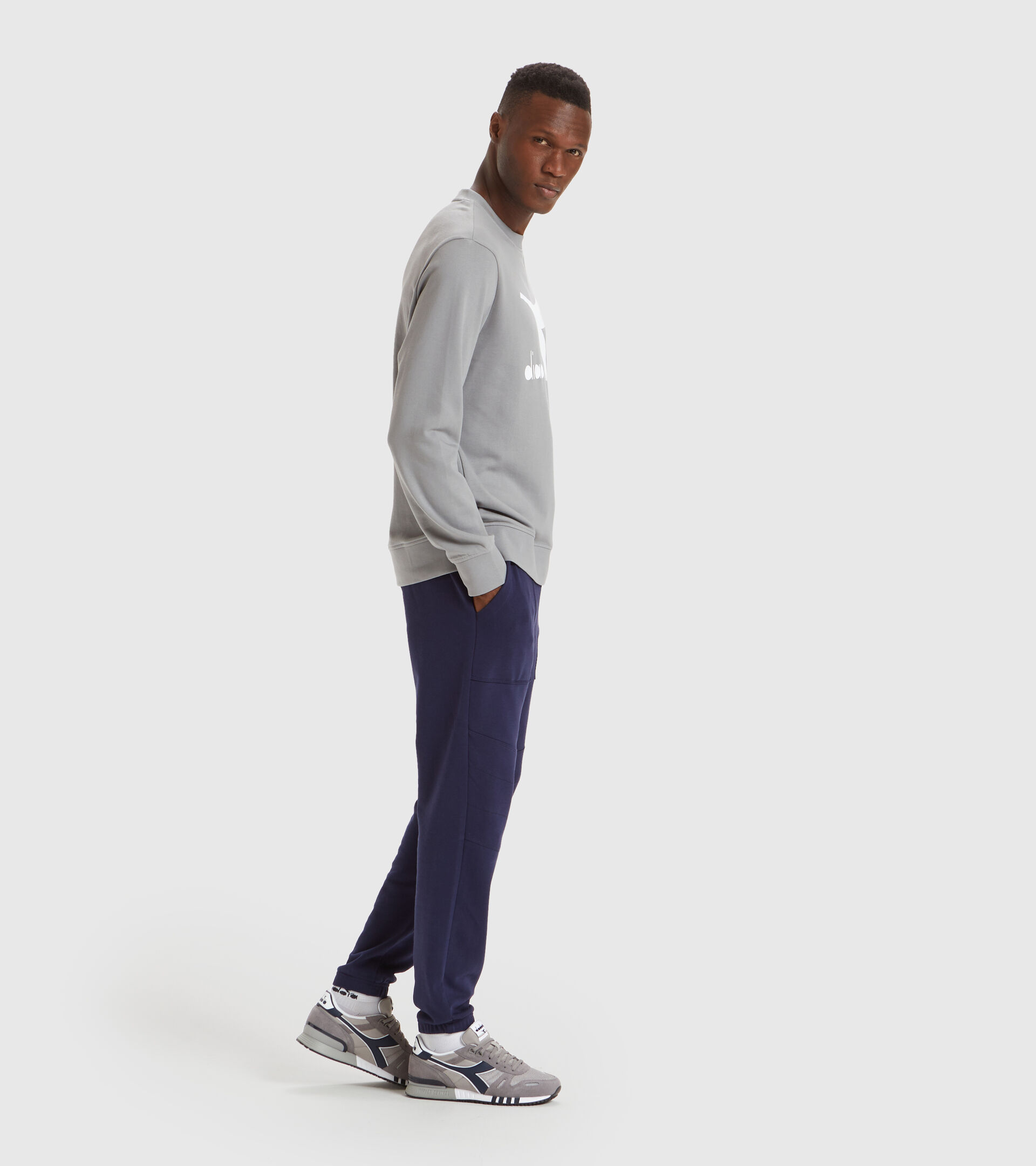 Apparel Sport UOMO SWEATSHIRT CREW LOGO CHROMIA GRIFO Diadora