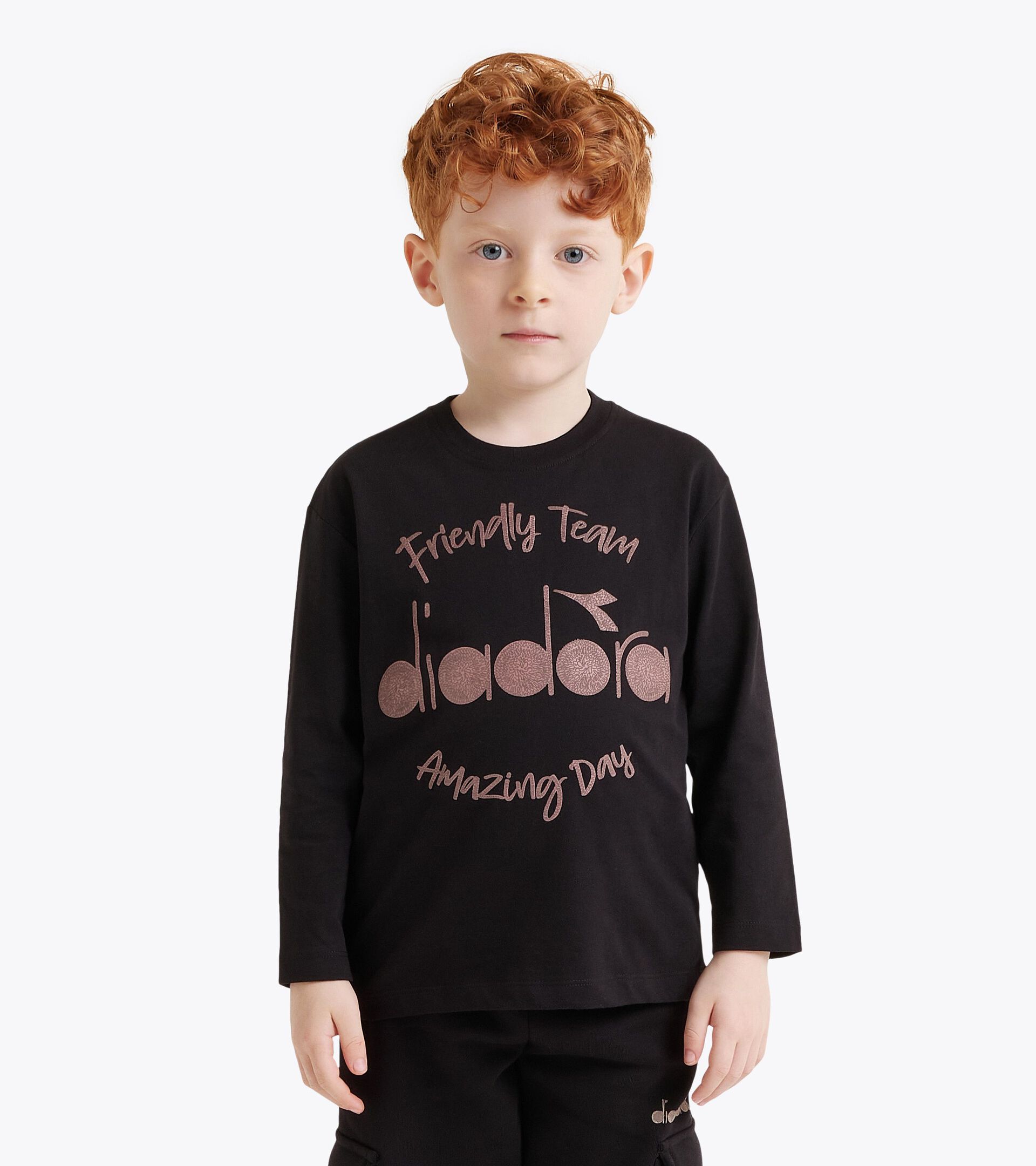 Camiseta de manga corta - Niños/Adolescentes JB. T-SHIRT LS FRIENDLY TEAM TD NEGRO - Diadora